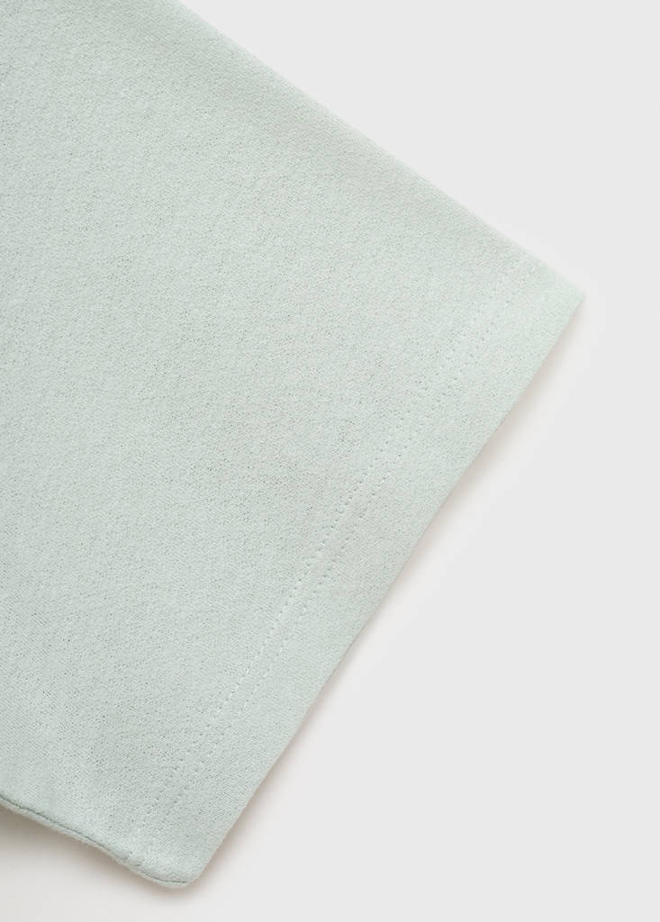 Relaxed-fit cotton-linen t-shirt — Aqua Green
