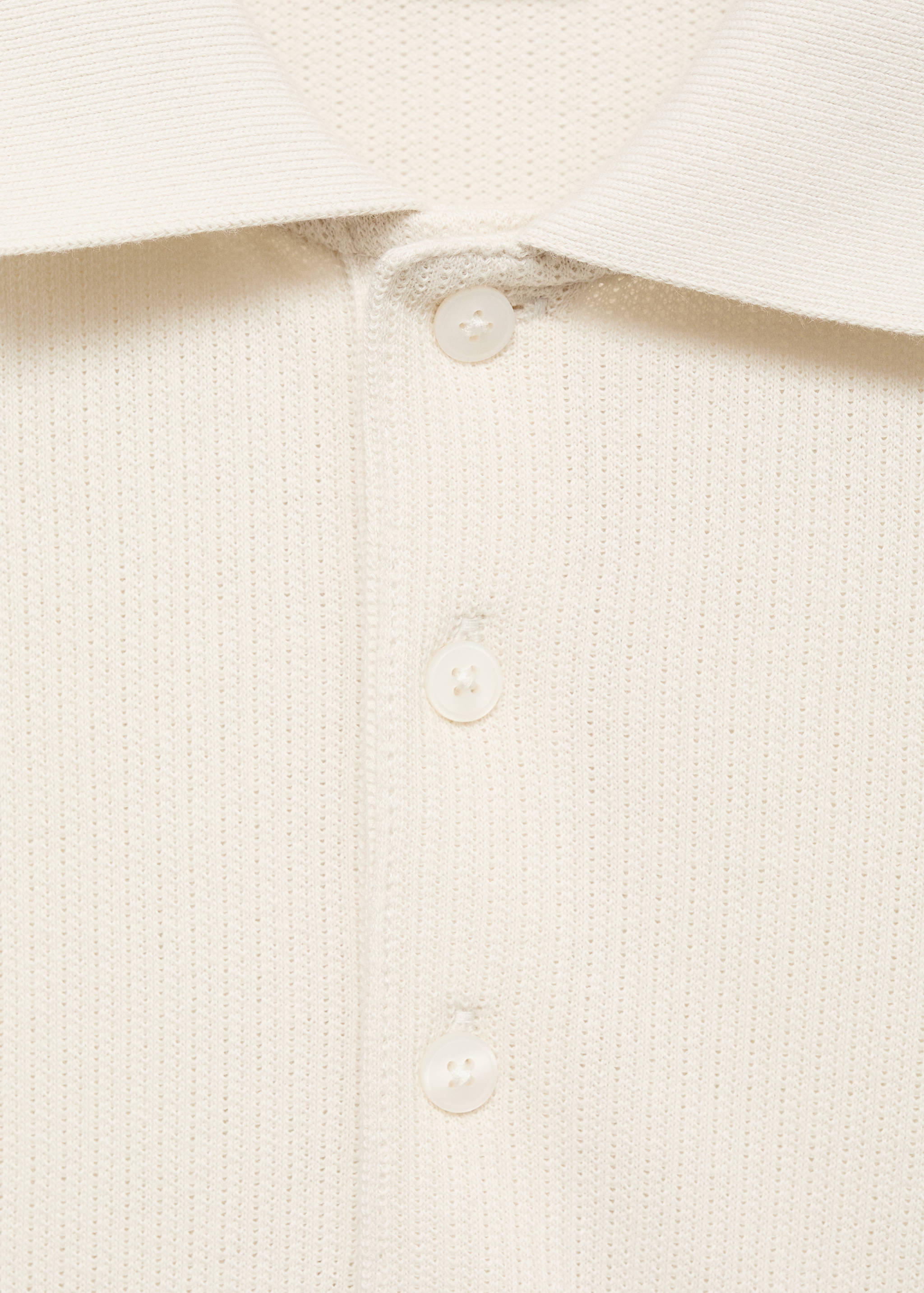 Fine rib-knit polo shirt - Details of the article 8