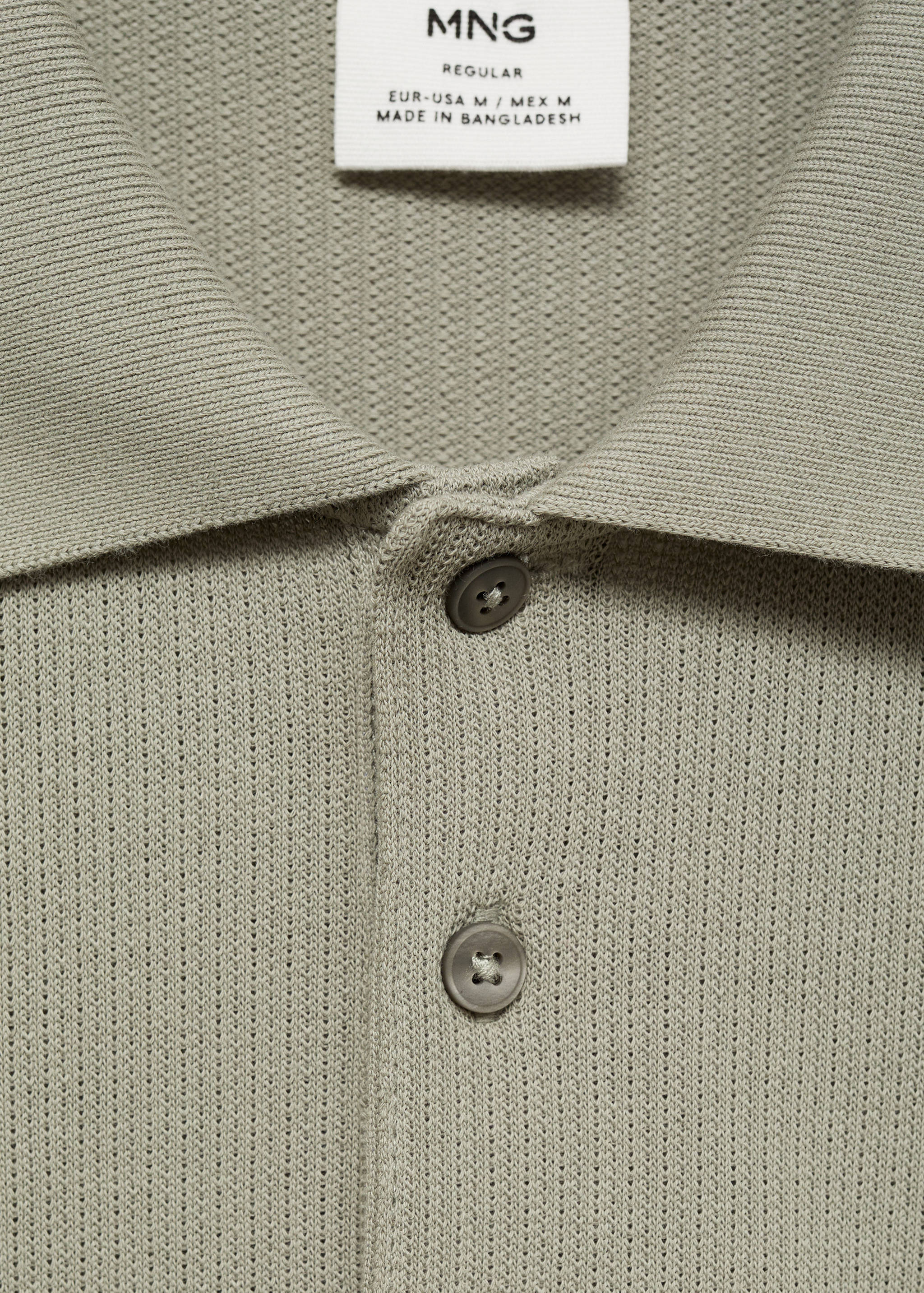 Fine rib-knit polo shirt - Details of the article 8