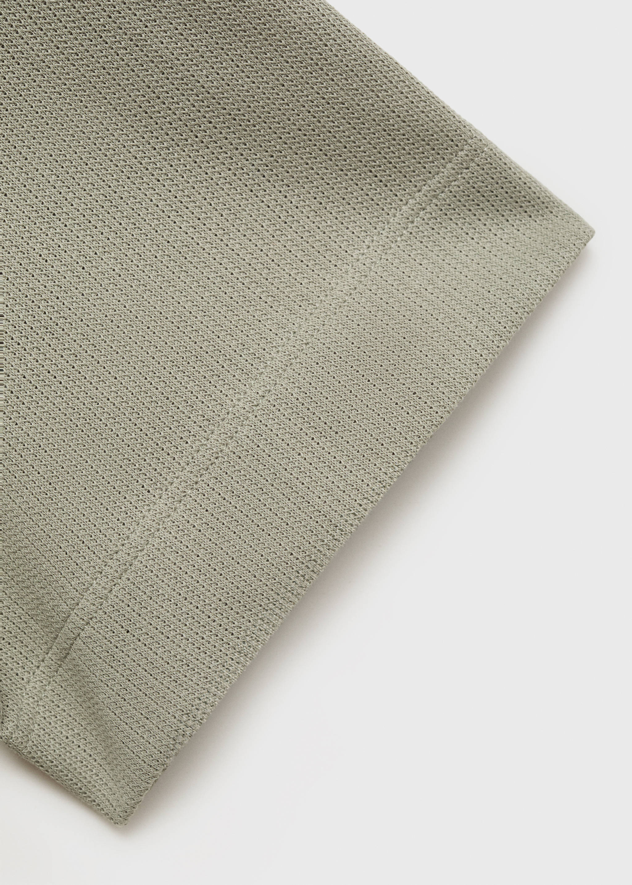 Fine rib-knit polo shirt - Details of the article 0