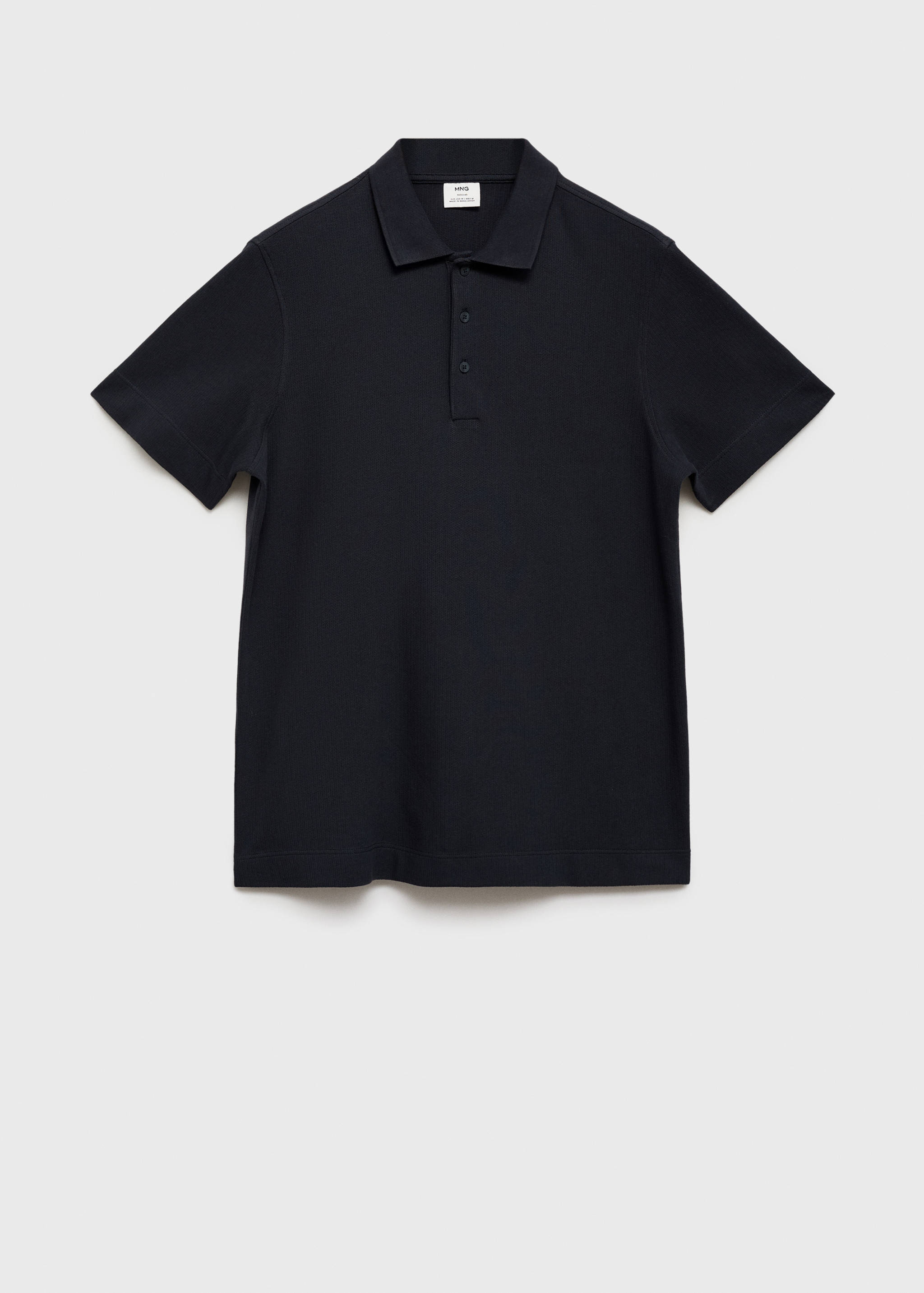 Fine rib-knit polo shirt - Article without model