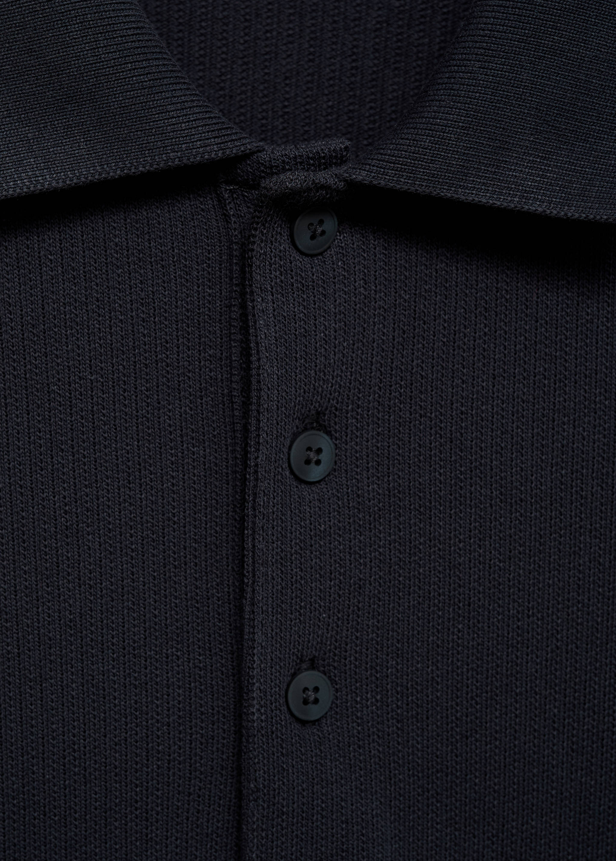 Fine rib-knit polo shirt - Details of the article 8