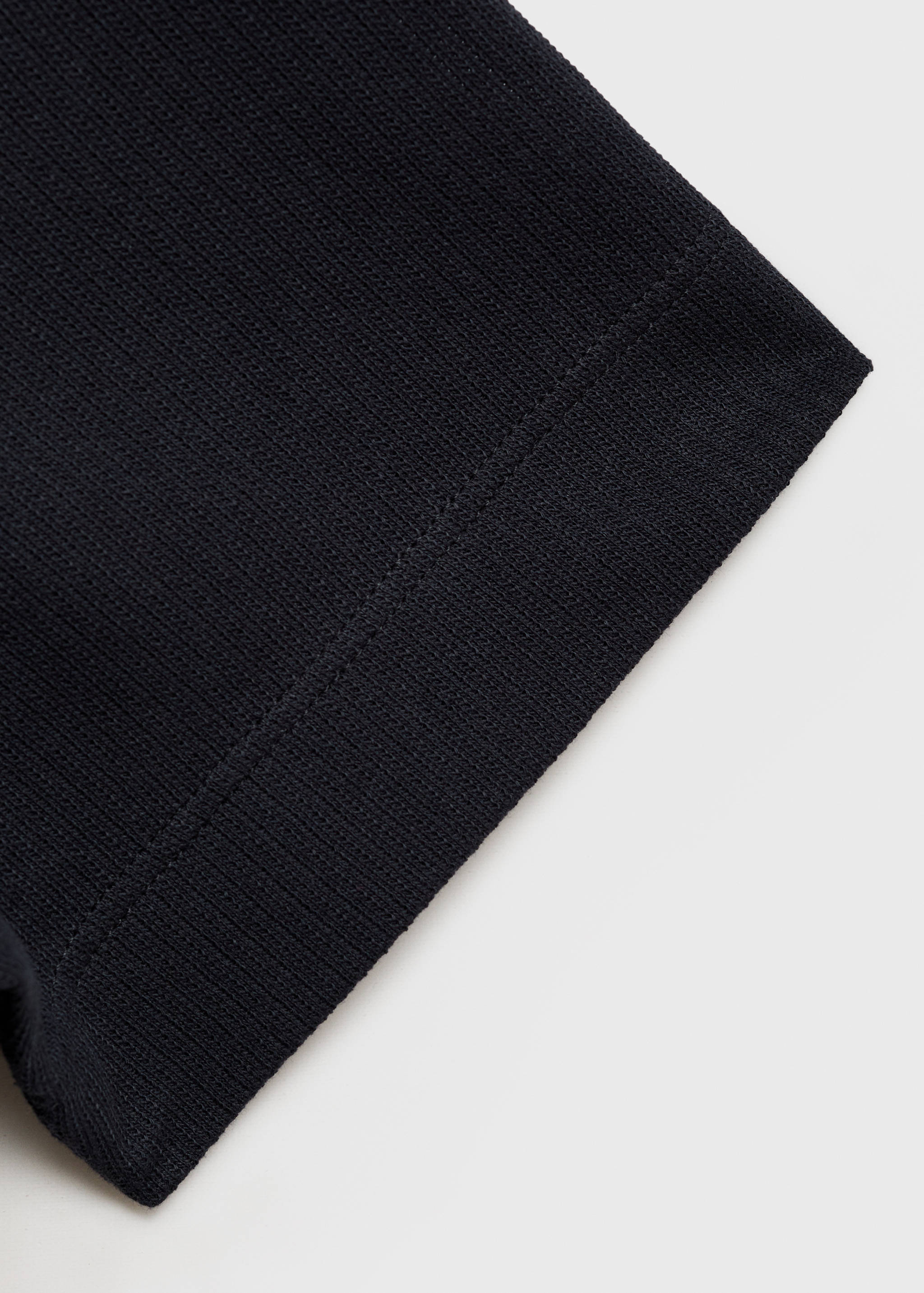 Fine rib-knit polo shirt - Details of the article 0