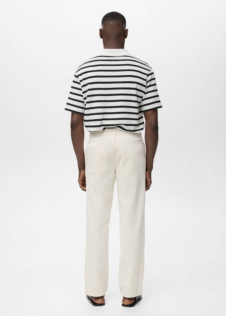 Regular-fit jeans made from a cotton-linen blend — Off White