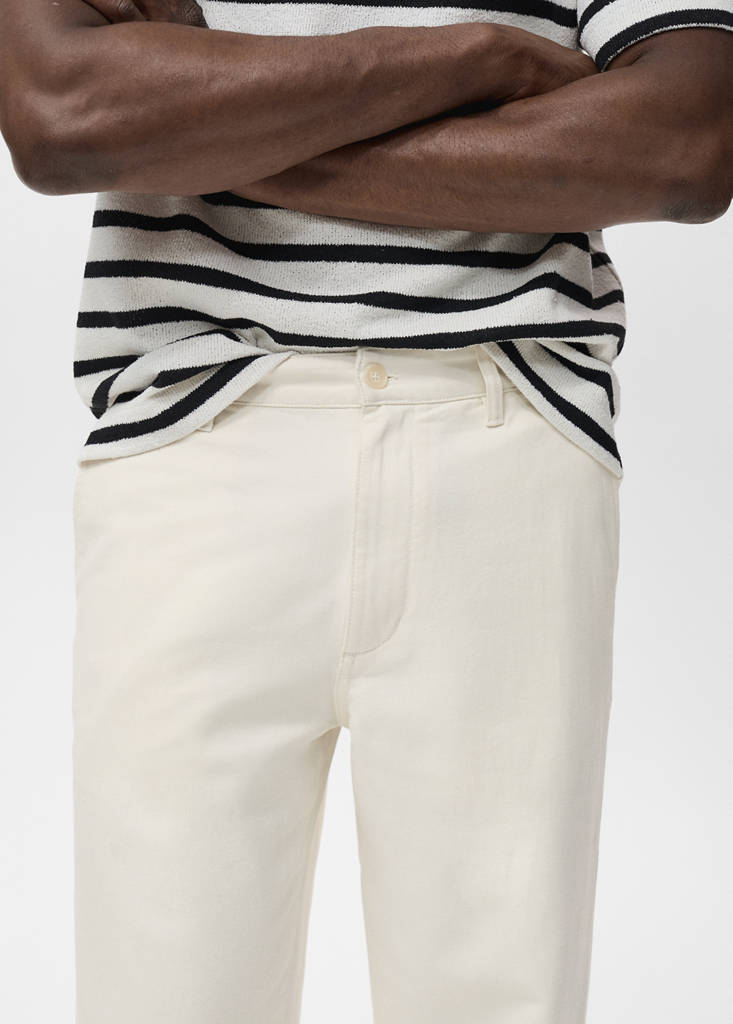 Regular-fit jeans made from a cotton-linen blend — Off White