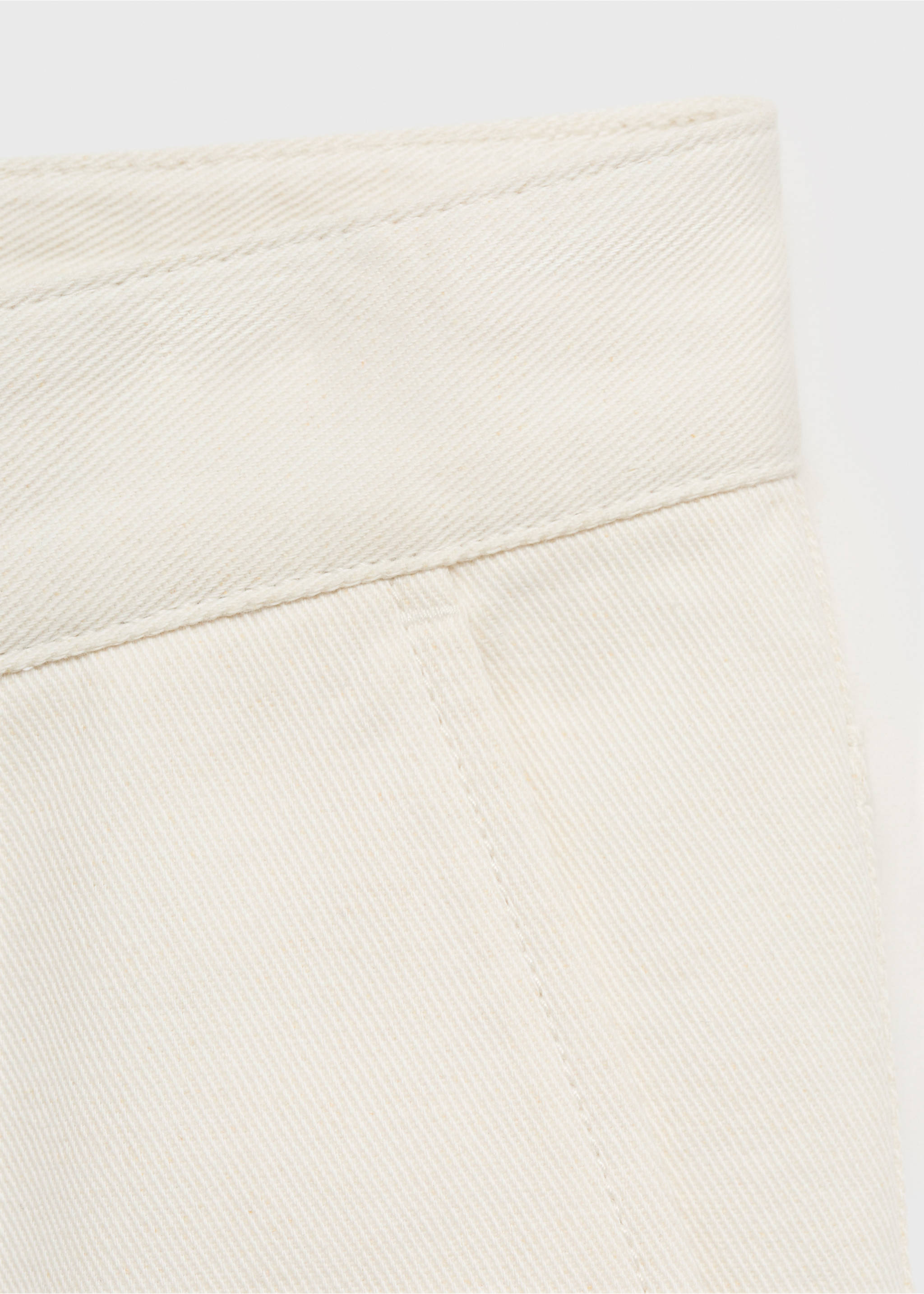 Jeans algodón lino regular fit - Detalle del artículo 0, Blanco roto. Ref: 17031233-00.