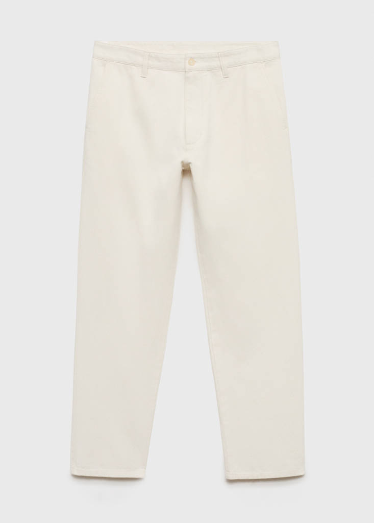 Regular-fit jeans made from a cotton-linen blend — Off White