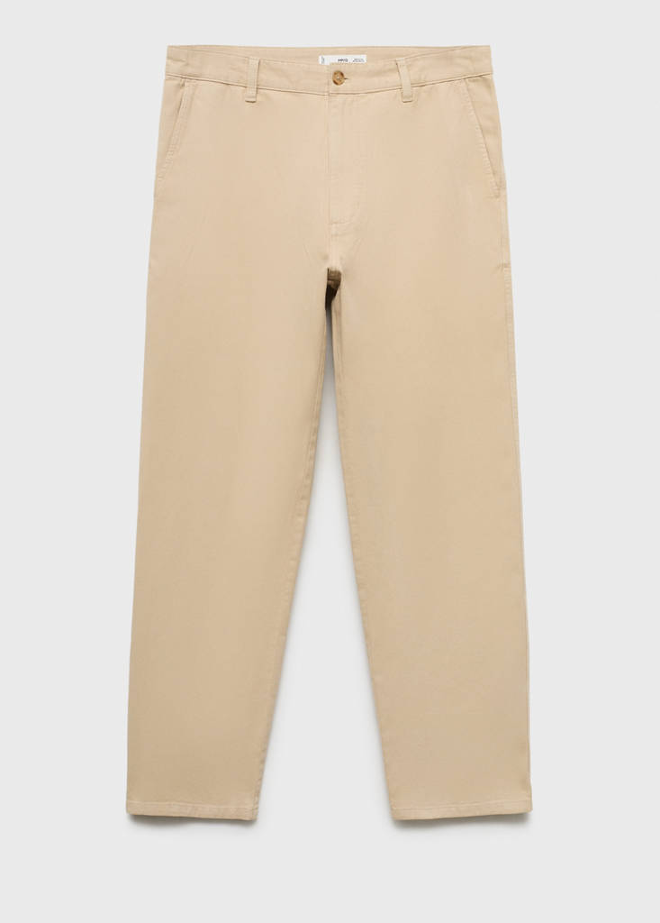Regular-fit jeans made from a cotton-linen blend — Beige