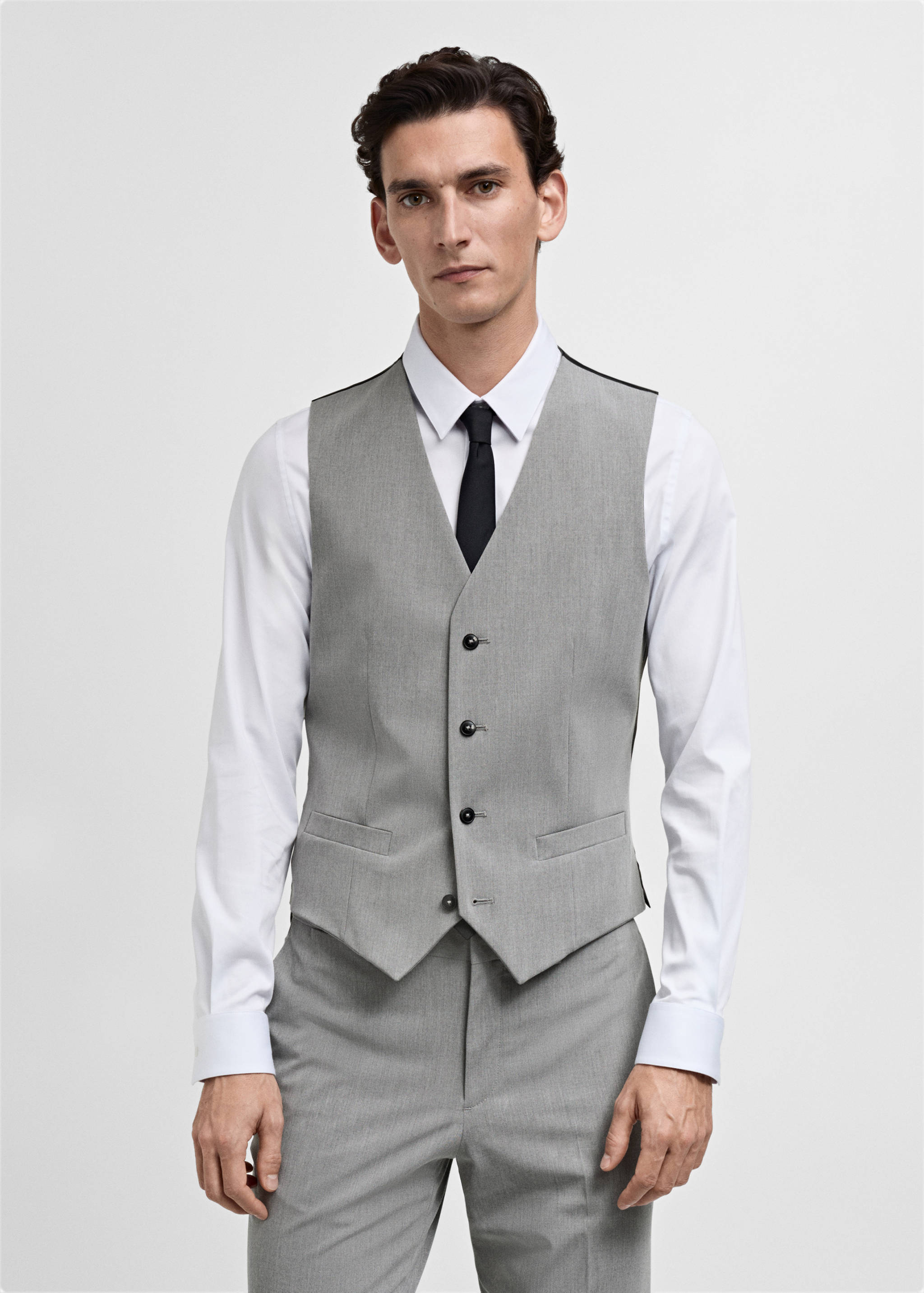 Paris super slim-fit suit vest - Medium plane