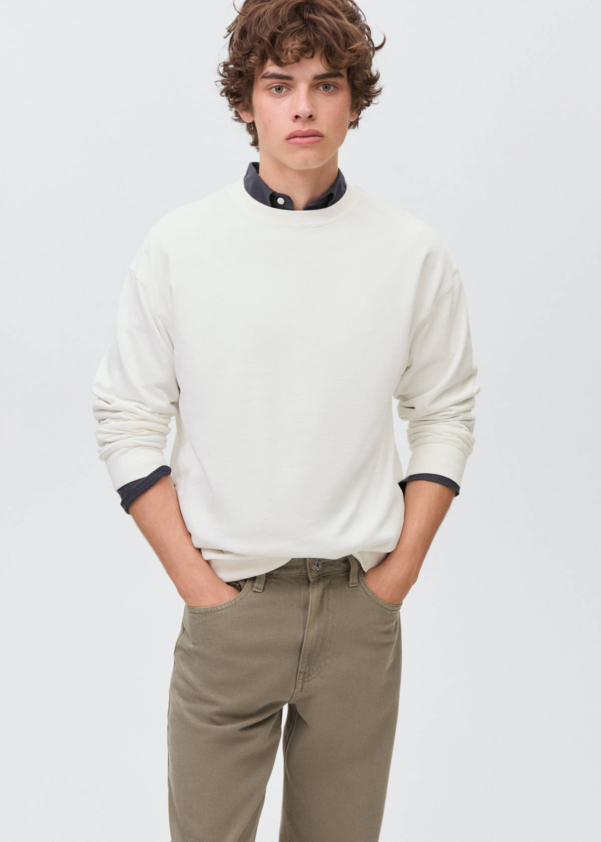 Basic cotton sweater — Off White