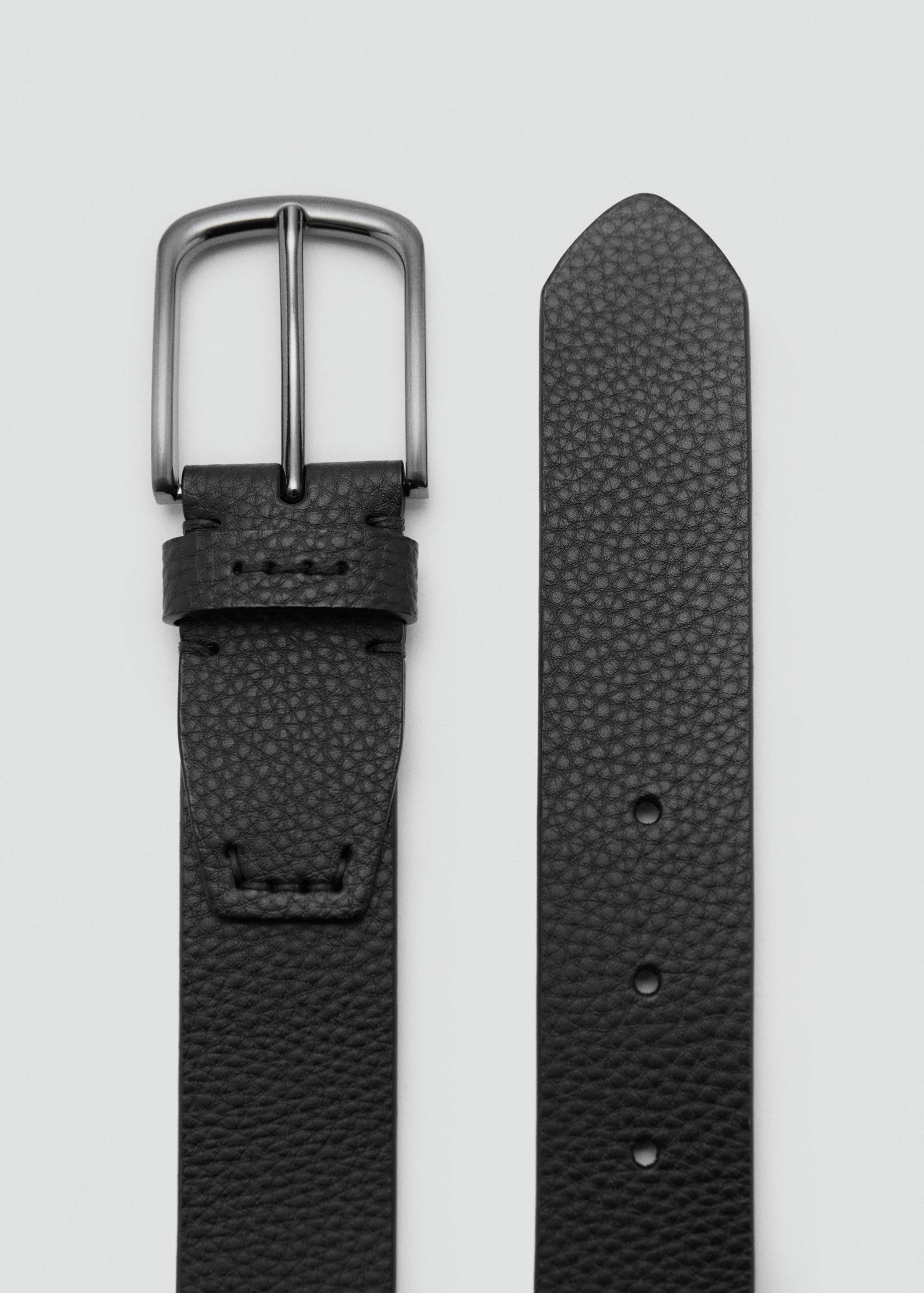 Pebbled leather belt - Medium plane