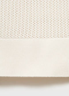 Openwork knitted cotton polo shirt — Off White 8