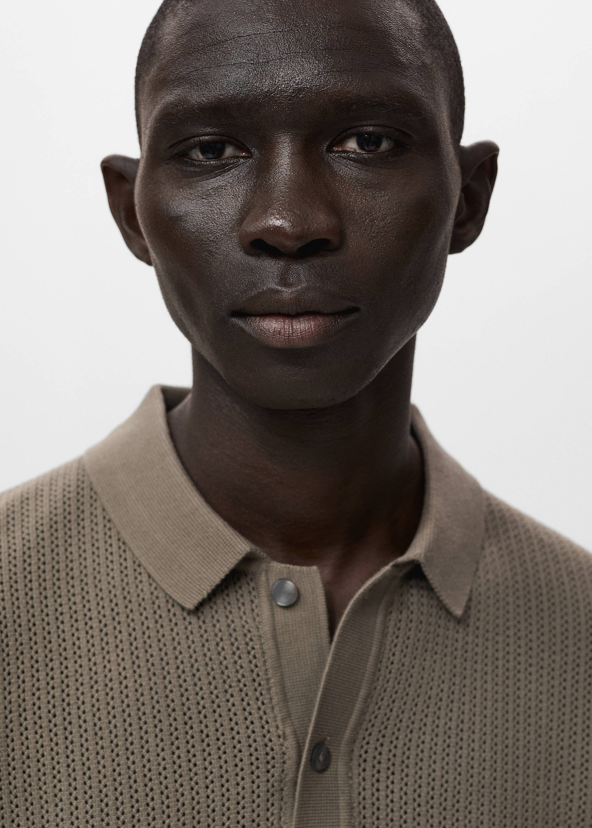 Polo maille ajourée coton - Détail de l'article 1