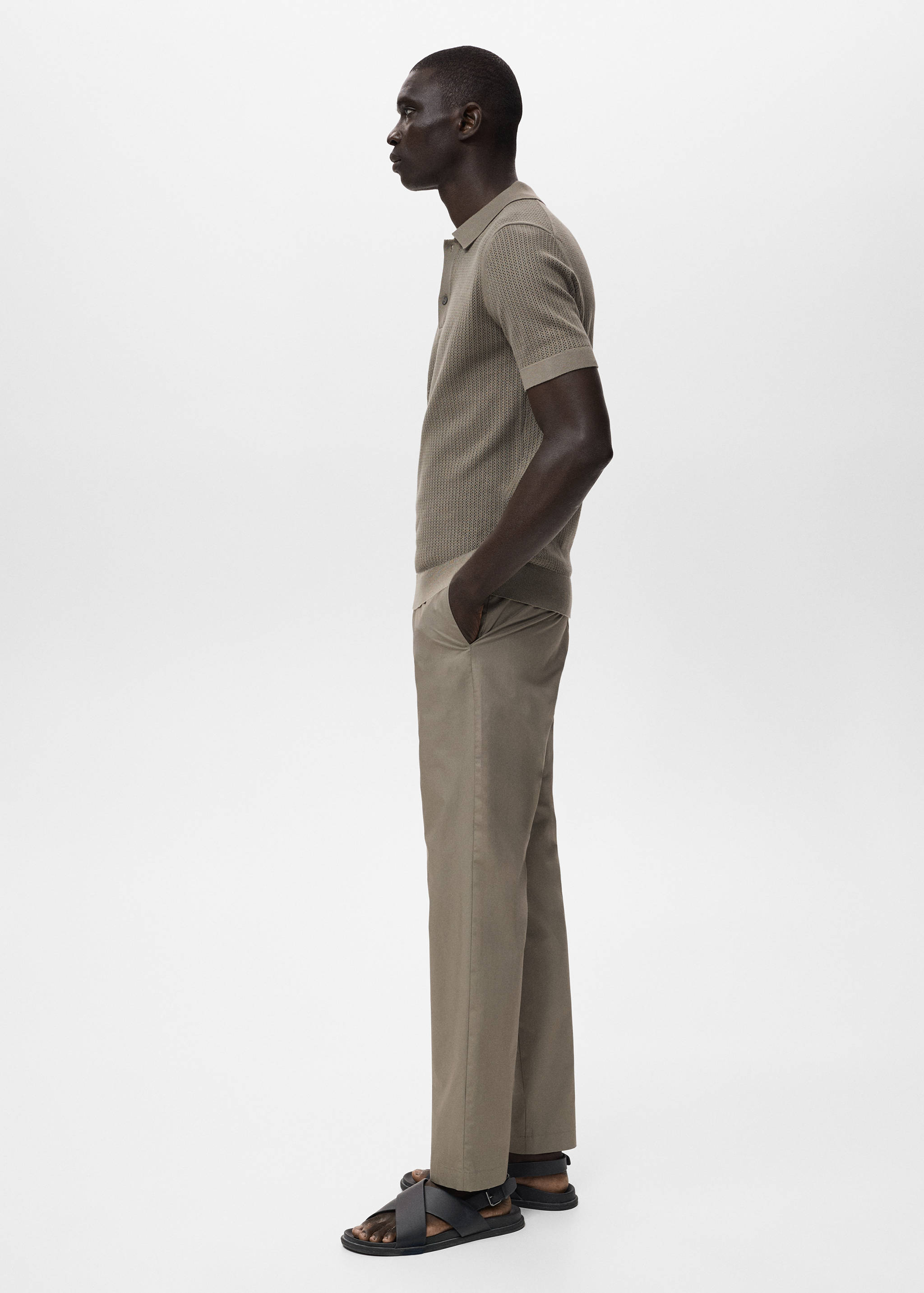 Polo maille ajourée coton - Détail de l'article 2