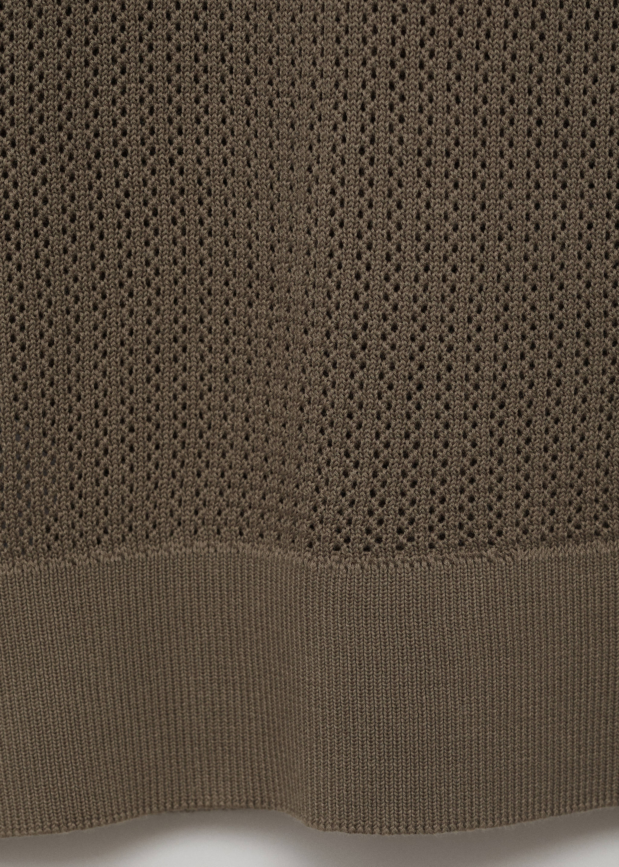 Polo maille ajourée coton - Détail de l'article 0