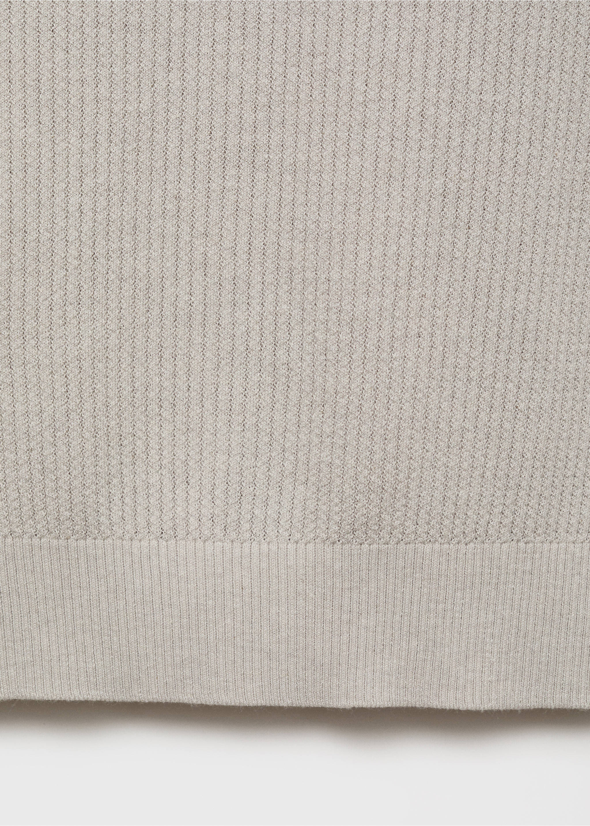 Polo maille côtelée - Détail de l'article 0, Gris glacé. Ref: 17031246-00.