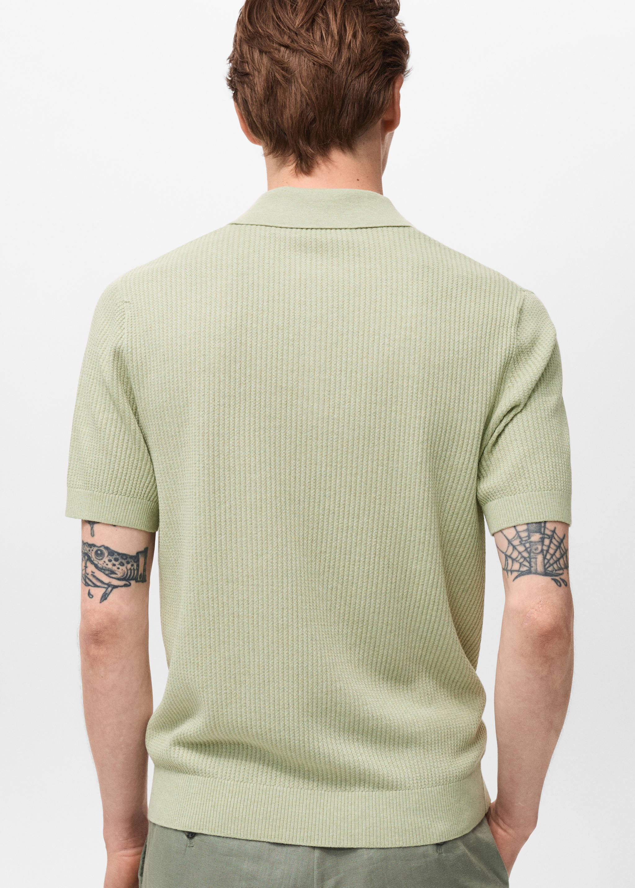 Polo maille côtelée - Verso de l’article