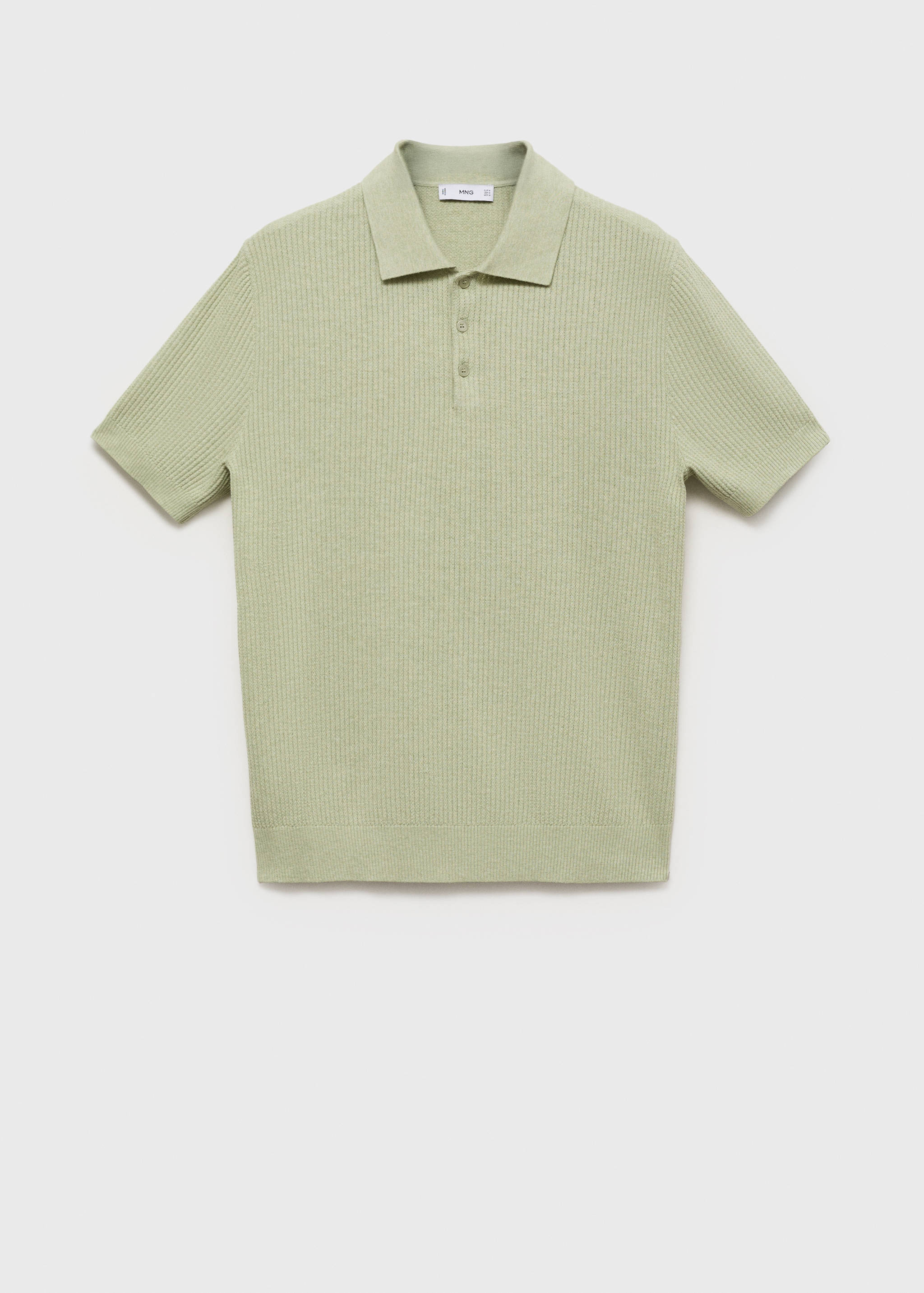Ribbed knit polo shirt - Article without model