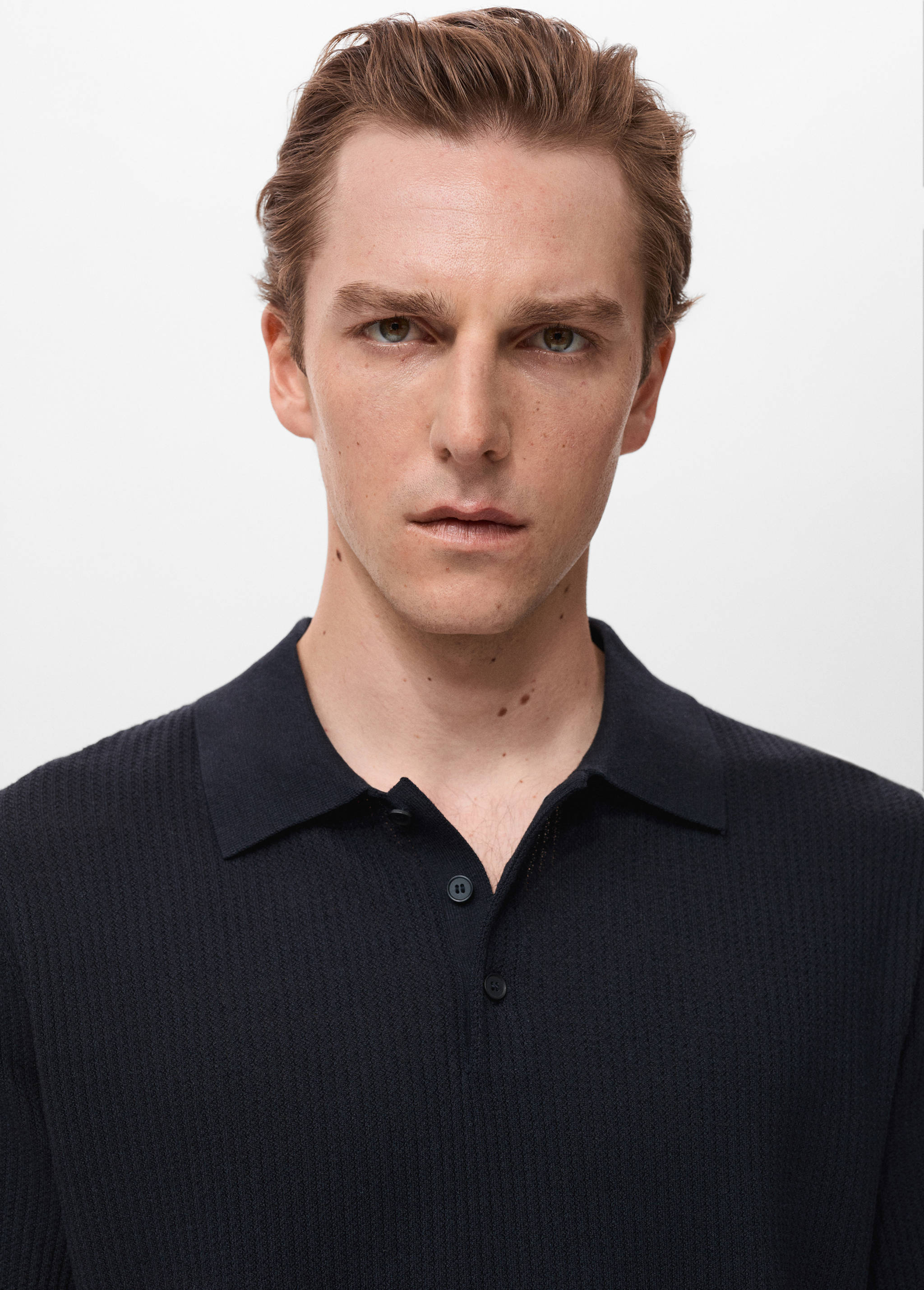 Polo maille côtelée - Détail de l'article 1