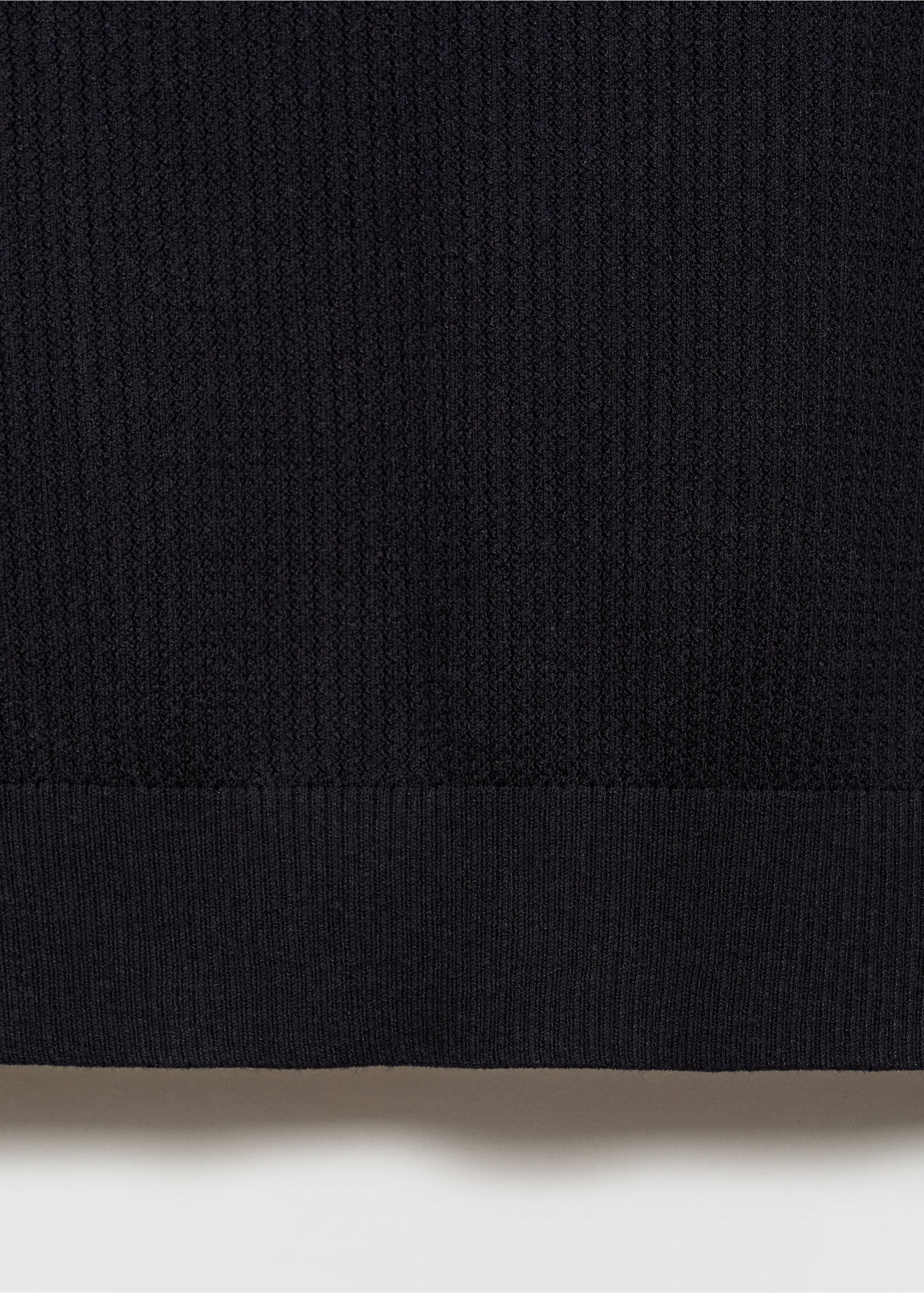 Polo maille côtelée - Détail de l'article 0, Bleu marine. Ref: 17031246-00.