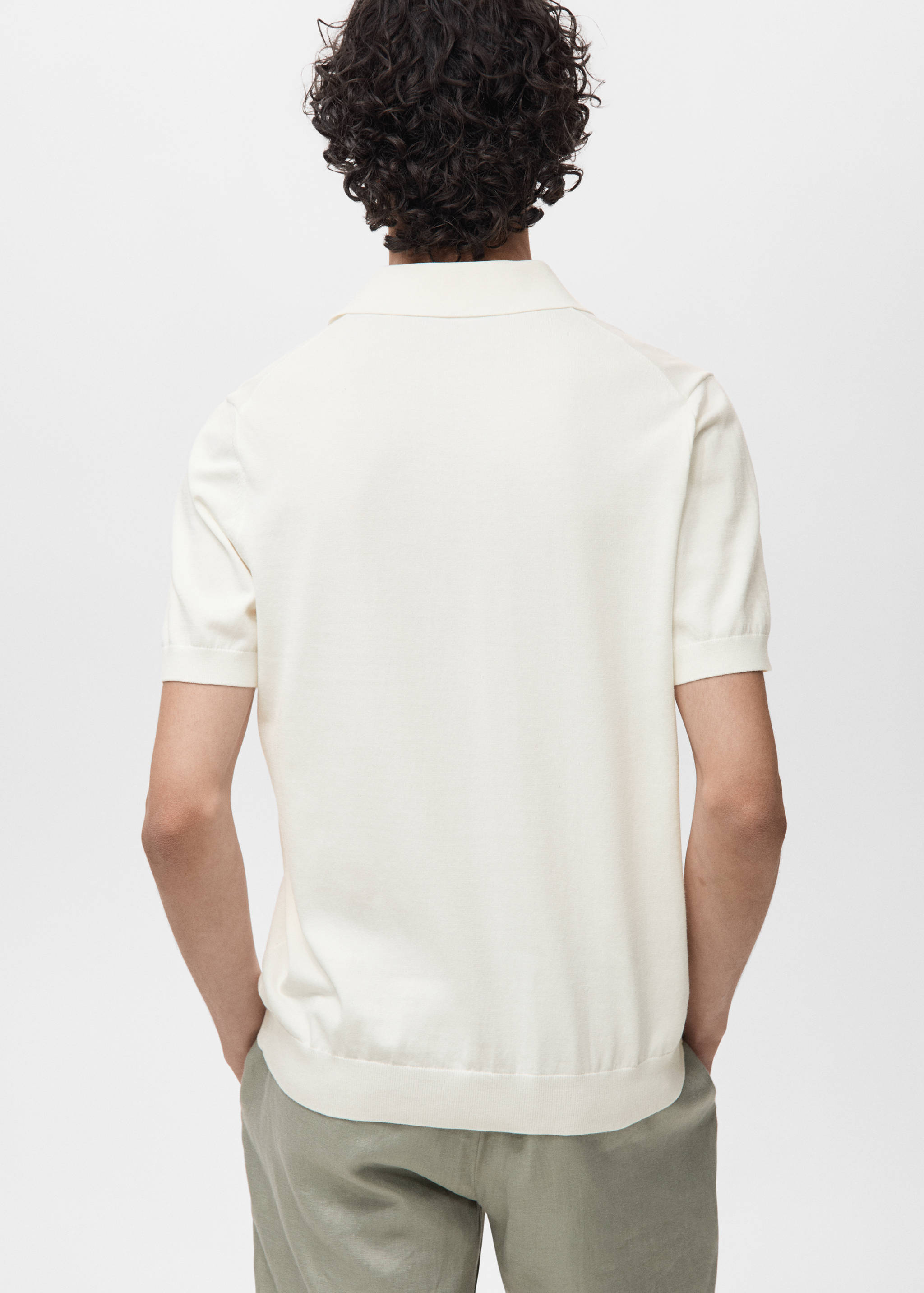 100% cotton fine-knit polo shirt - Reverse of the article