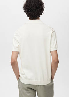 100% cotton fine-knit polo shirt — Off White 3