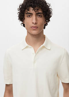 100% cotton fine-knit polo shirt — Off White 4