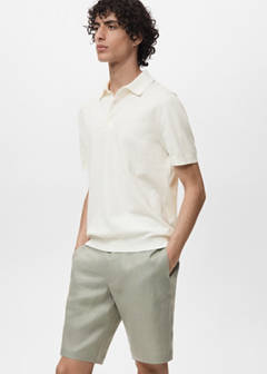 100% cotton fine-knit polo shirt — Off White 5