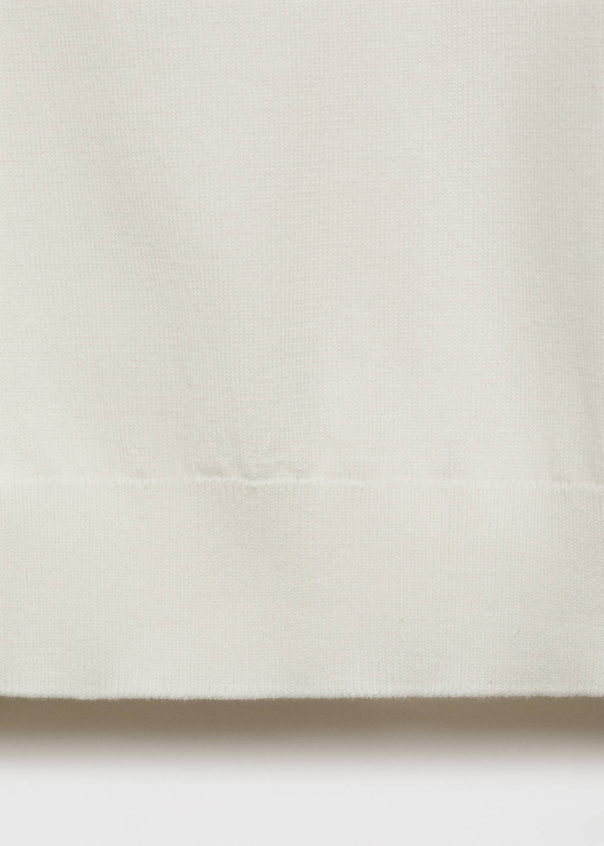 100% cotton fine-knit polo shirt — Off White