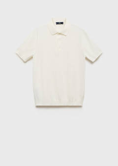 100% cotton fine-knit polo shirt — Off White 6