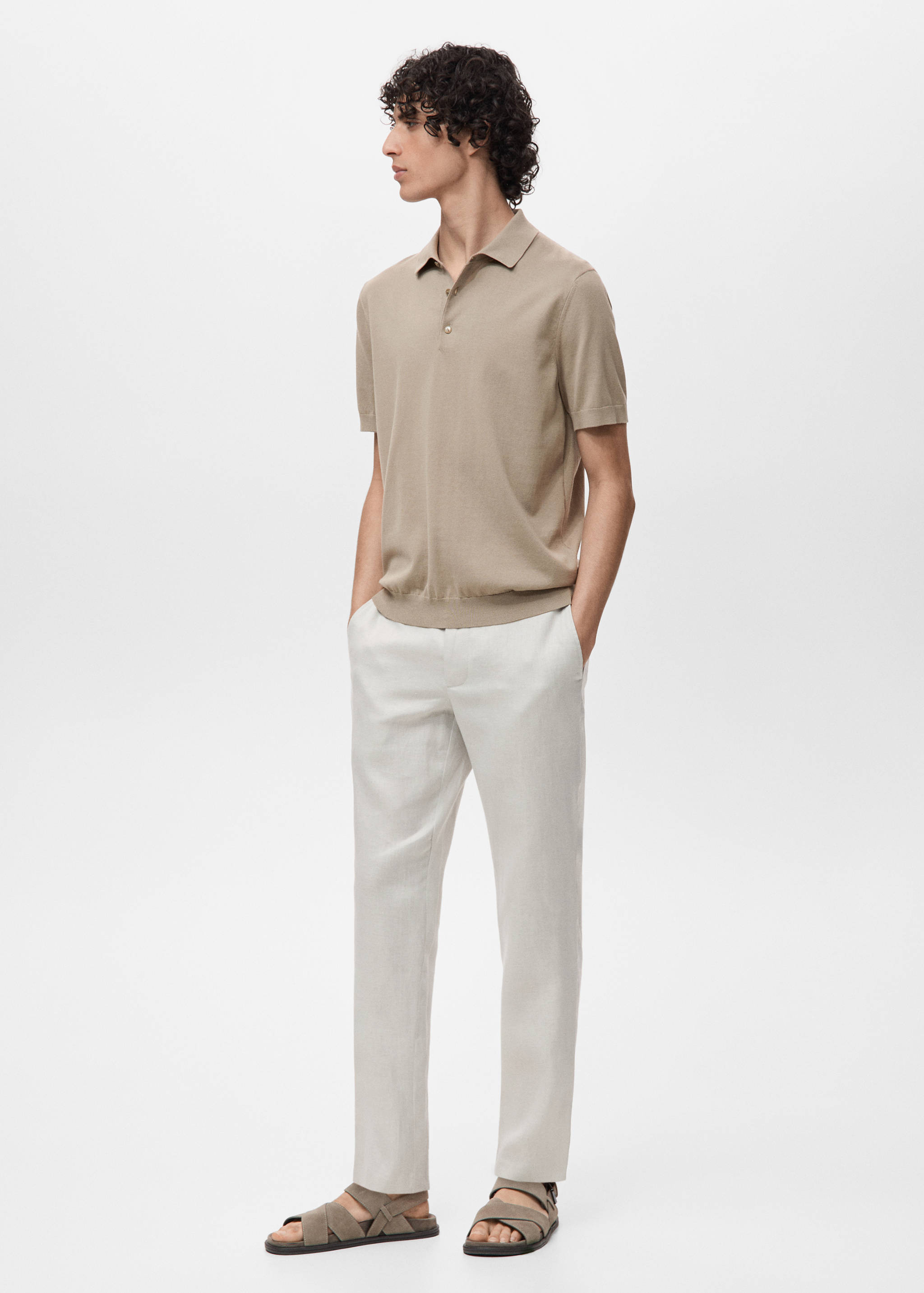 100% cotton fine-knit polo shirt - Details of the article 2