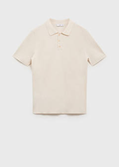 Fine-knit cotton polo shirt — Ivory White 7