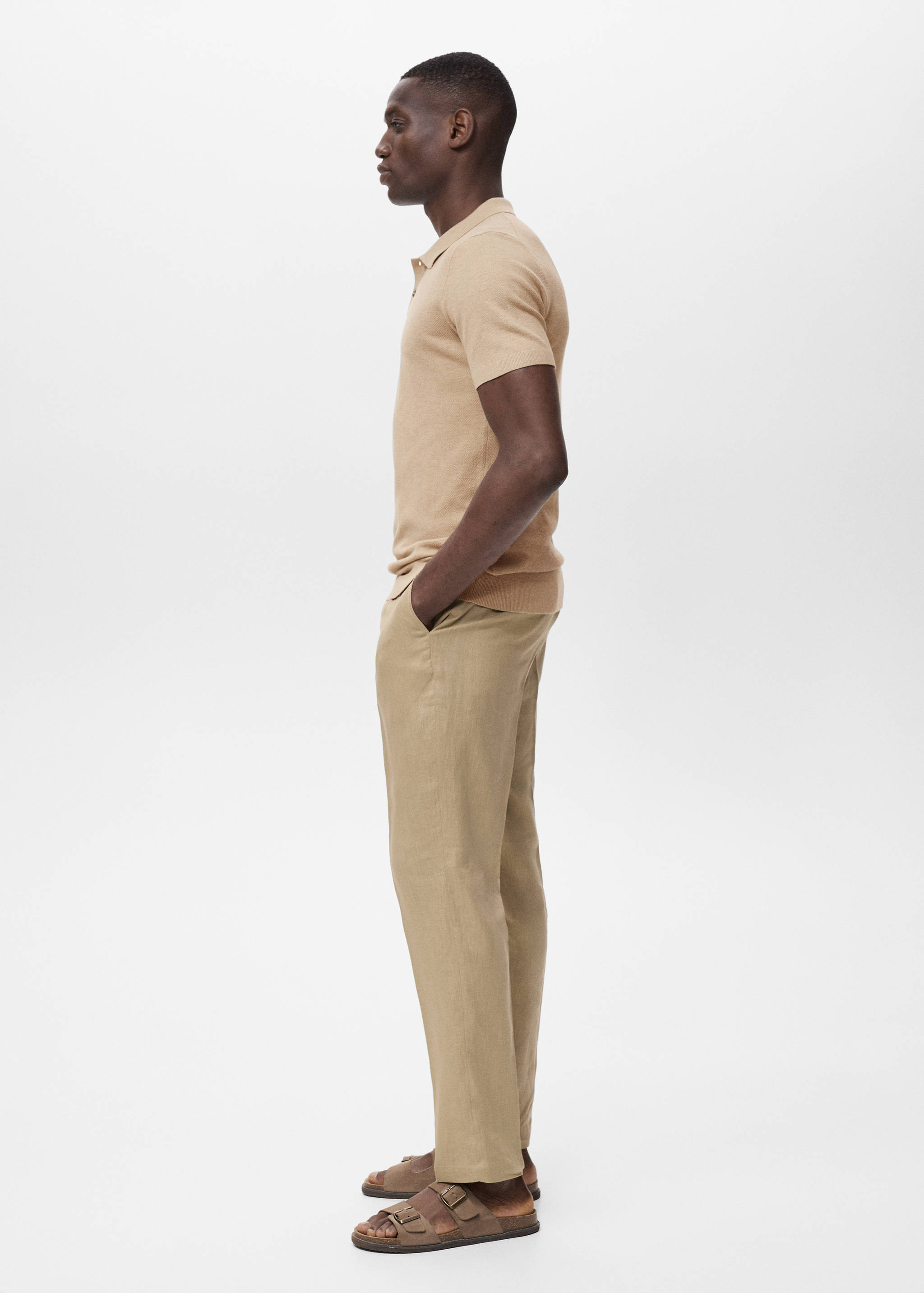 Fine-knit cotton polo shirt - Details of the article 2