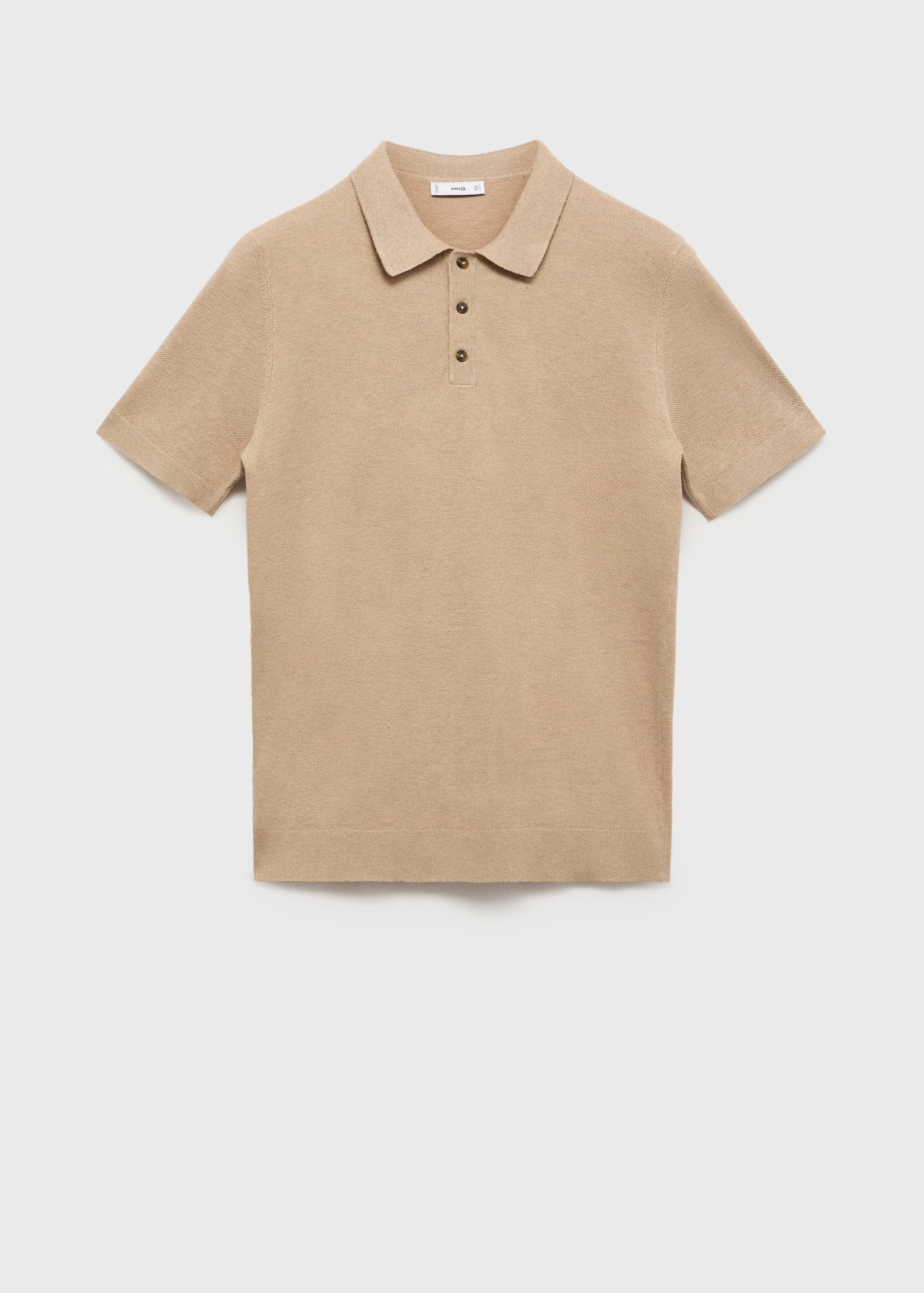 Fine-knit cotton polo shirt - Article without model