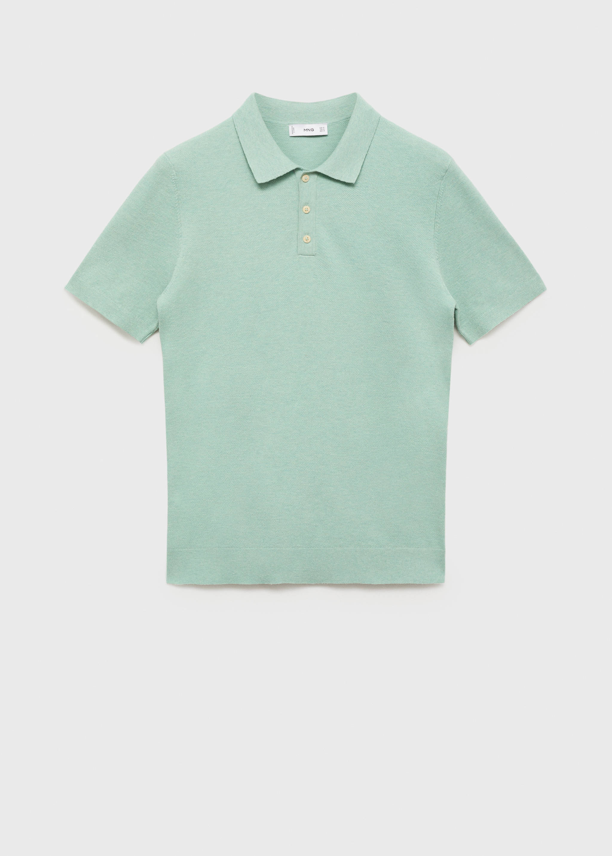 Fine-knit cotton polo shirt - Article without model