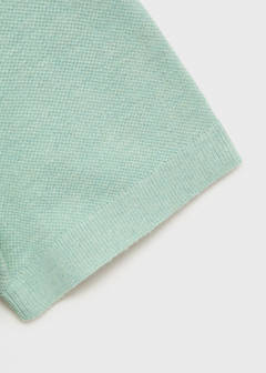 Fine-knit cotton polo shirt — Turquoise 7