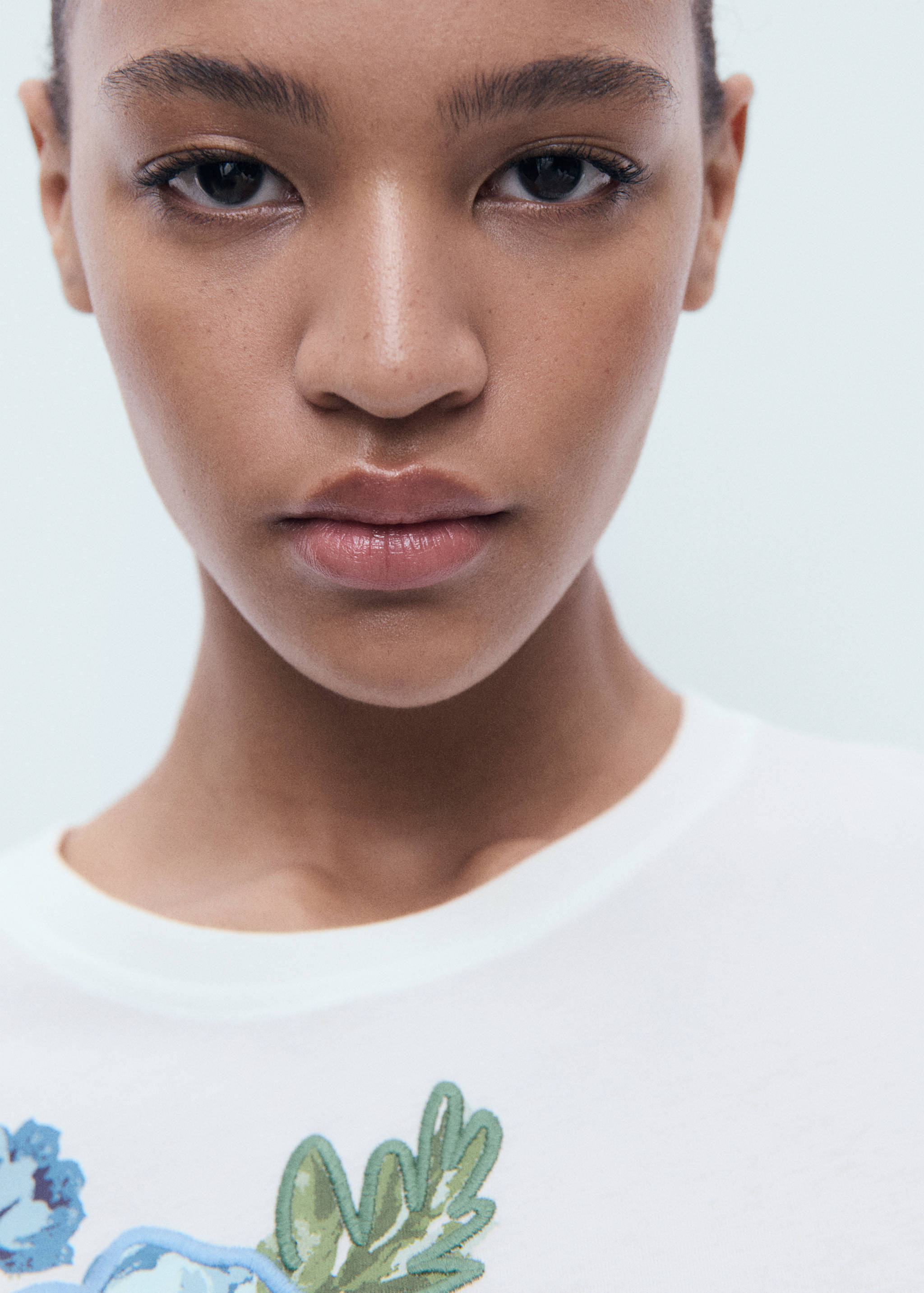 Maglietta cotone stampa fiore - Dettaglio dell'articolo 1