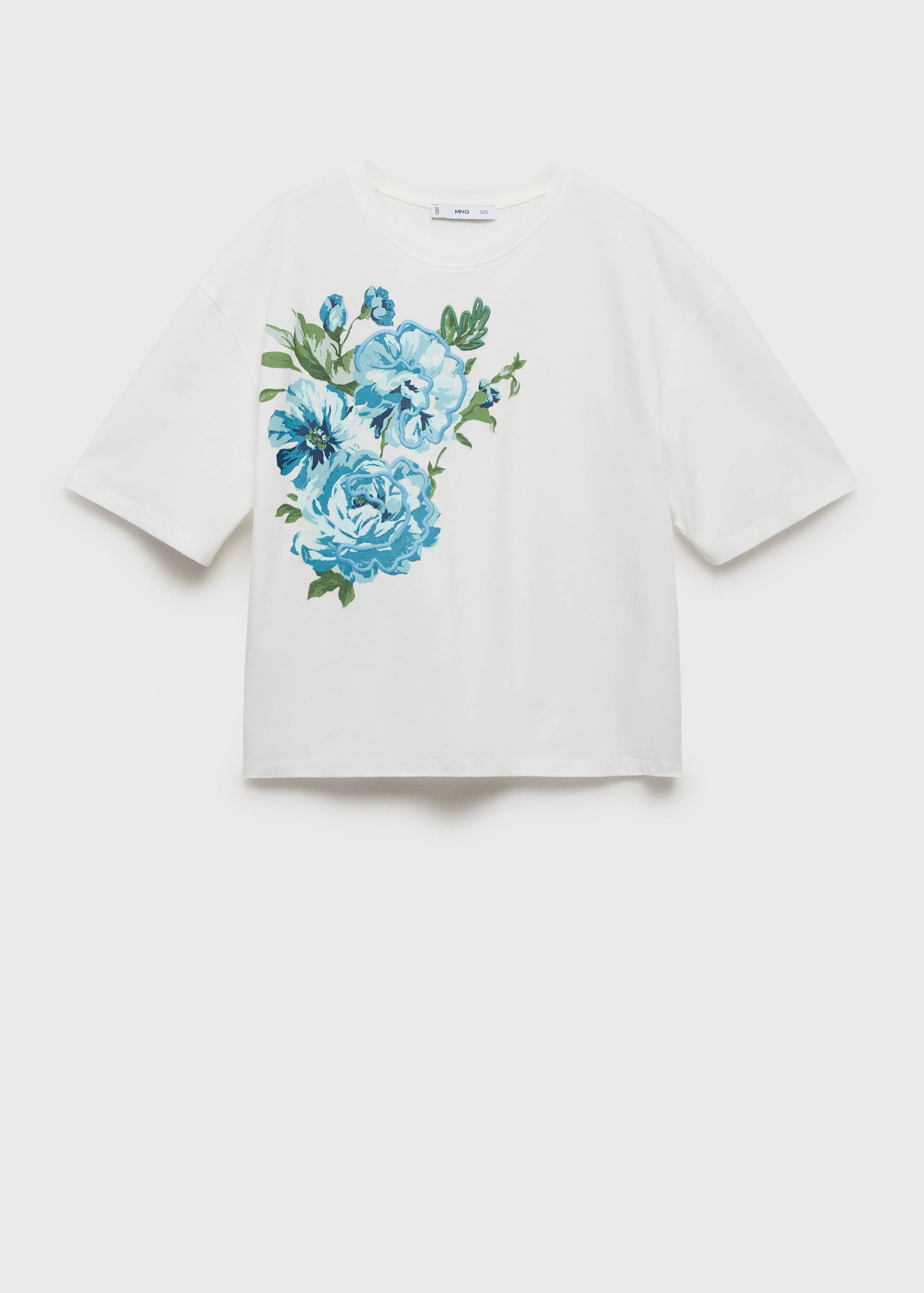 Floral-print cotton t-shirt - Article without model