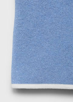 Knitted top with contrasting trim — Sky Blue 10