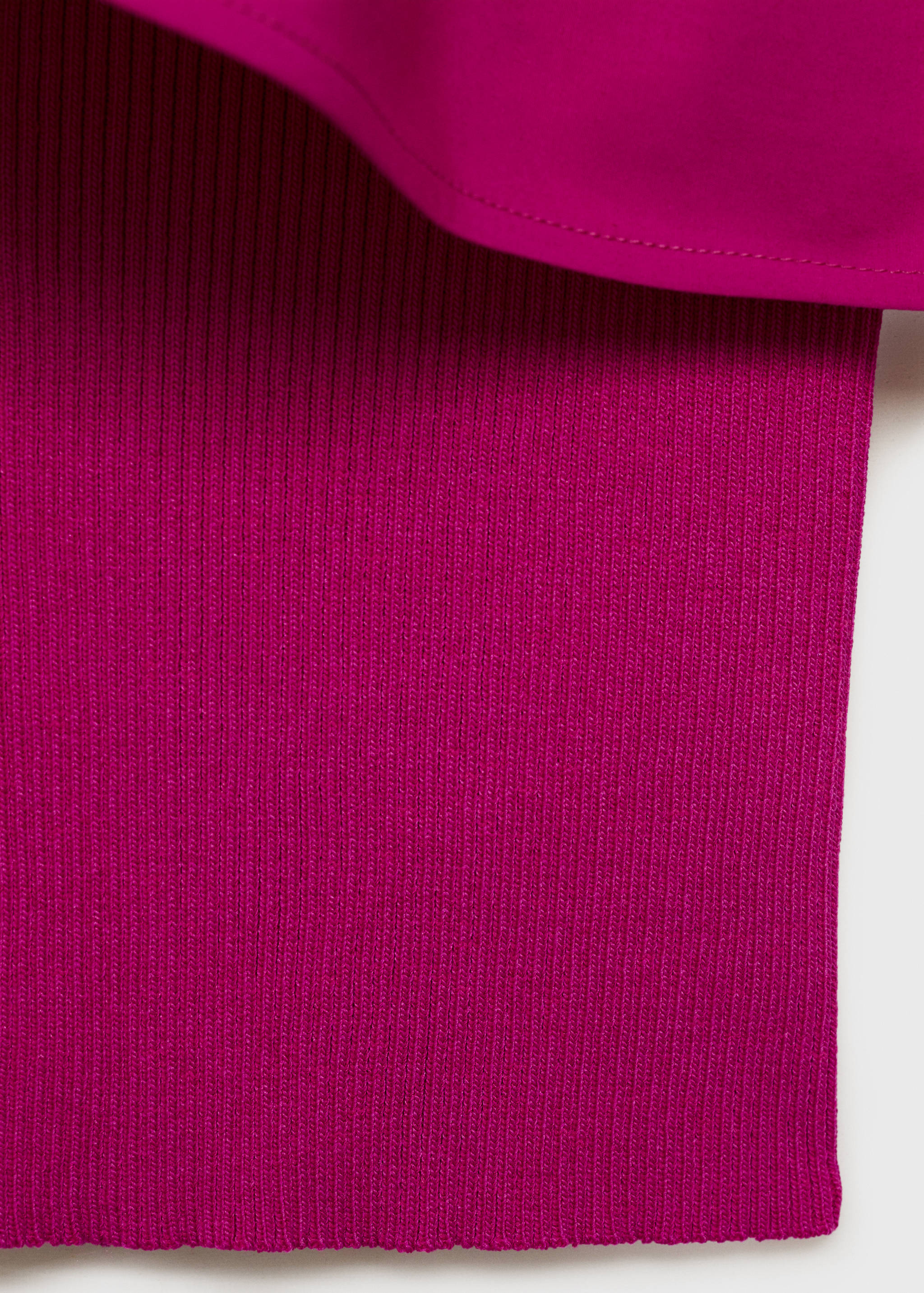 Asymmetrical top in combined fabric - Details of the article 0