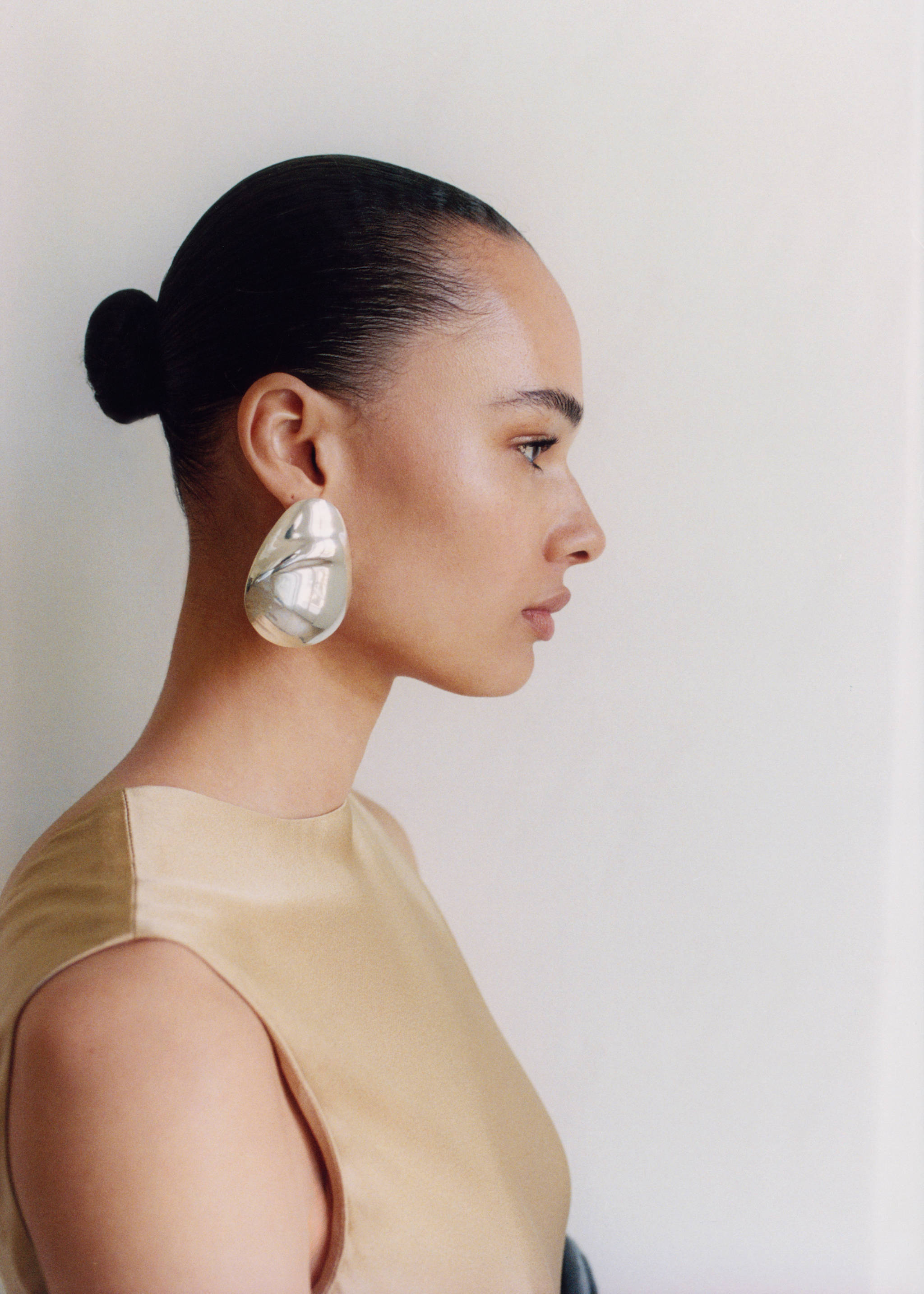 Maxi-Ohrringe in ovalem Design - Allgemeine Ansicht