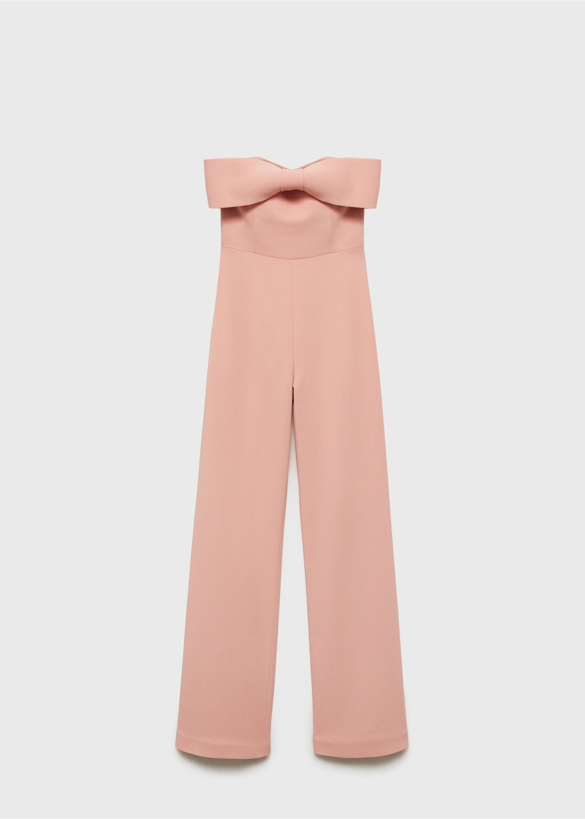 Strapless jumpsuit with bow neckline - Article without model, Pastel Pink. Ref: 17031265-00.