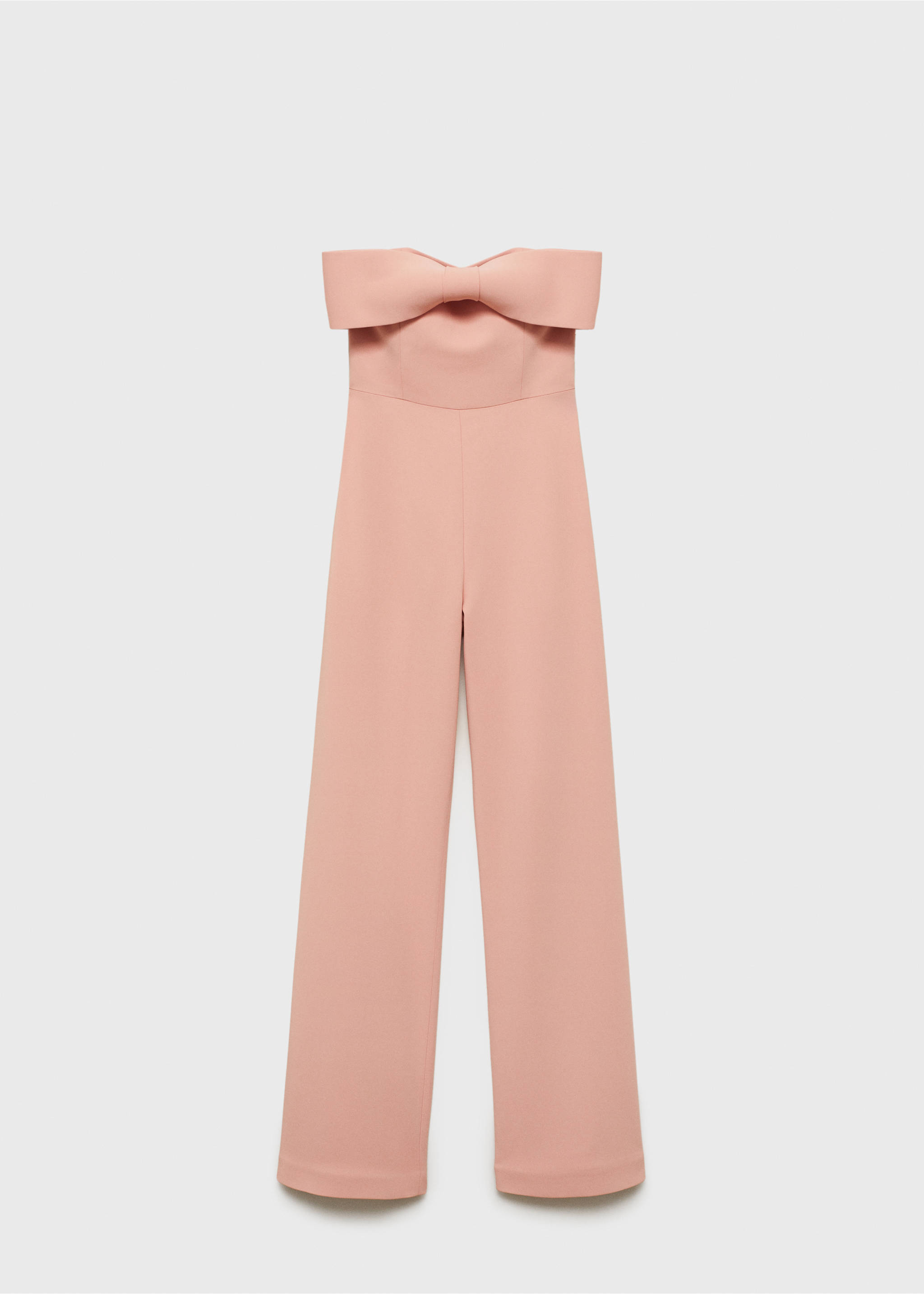 Strapless jumpsuit with bow neckline - Article without model, Pastel Pink. Ref: 17031265-00.