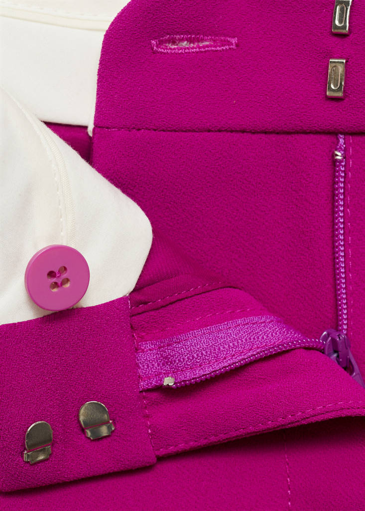 Pleat detail trousers — Fuchsia