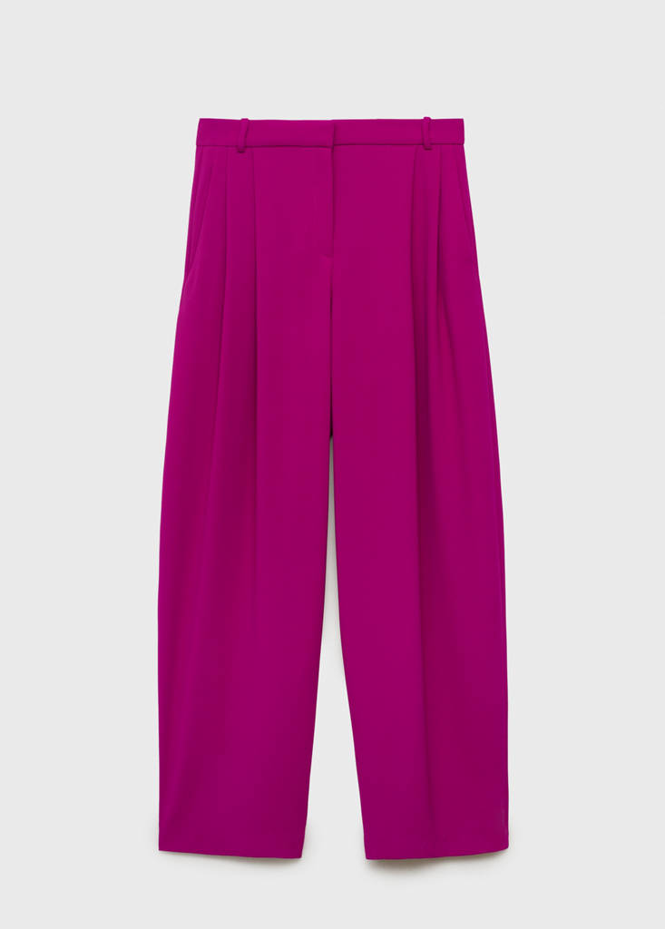 Pleat detail trousers — Fuchsia