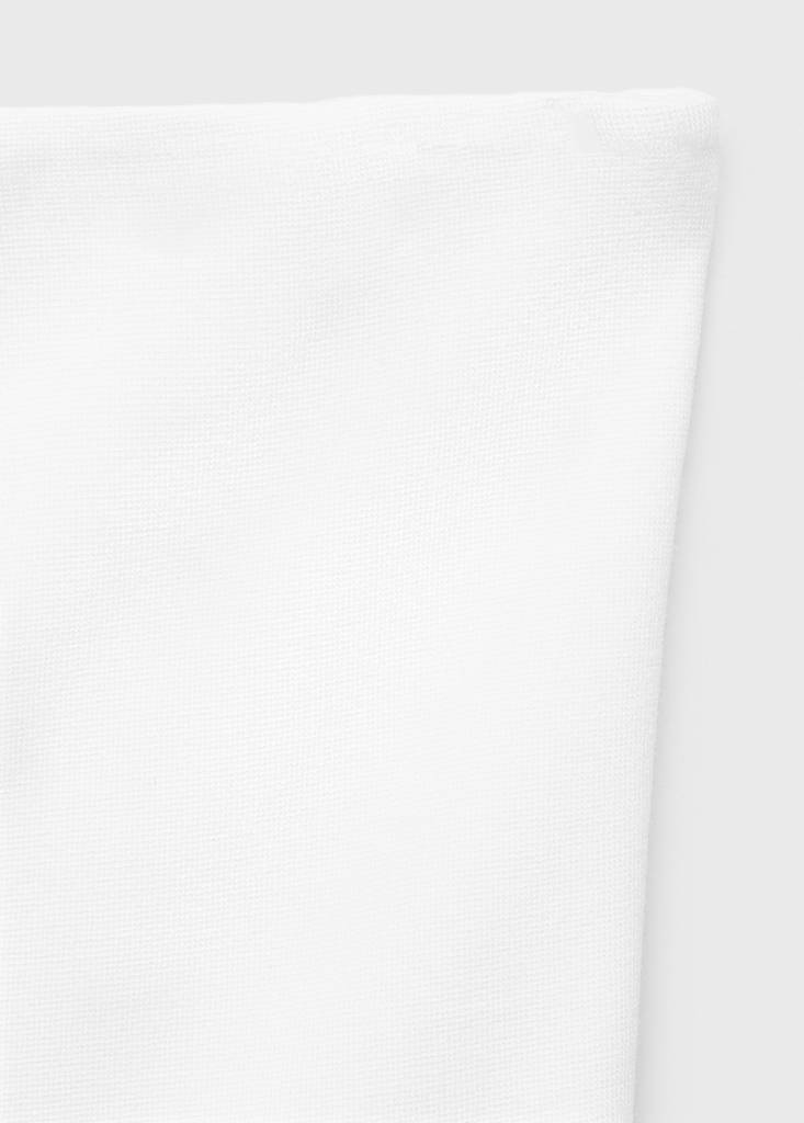 Strapless peplum top — White