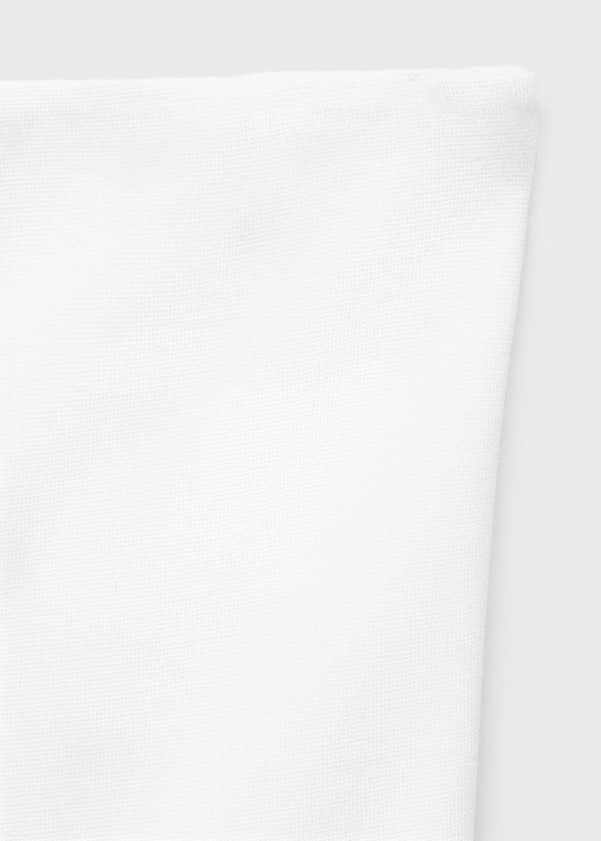 Strapless peplum top — White