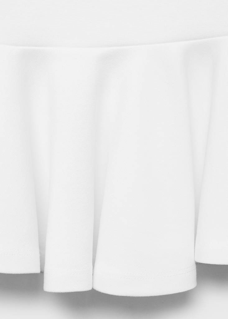 Strapless peplum top — White