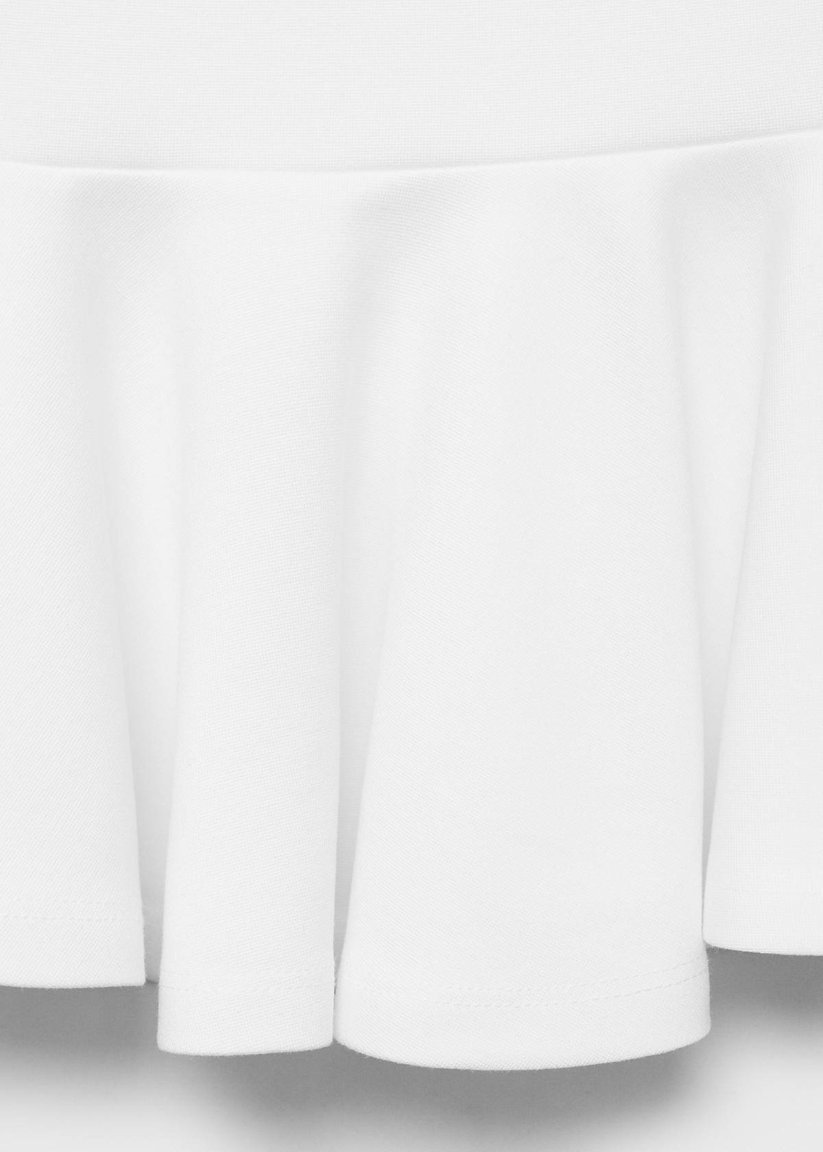 Strapless peplum top — White