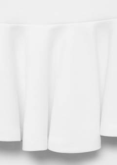 Strapless peplum top — White 9